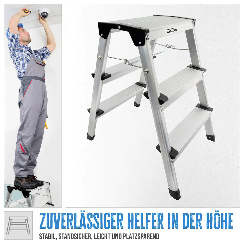 Güde Aluminium Trittleiter GAT 3S