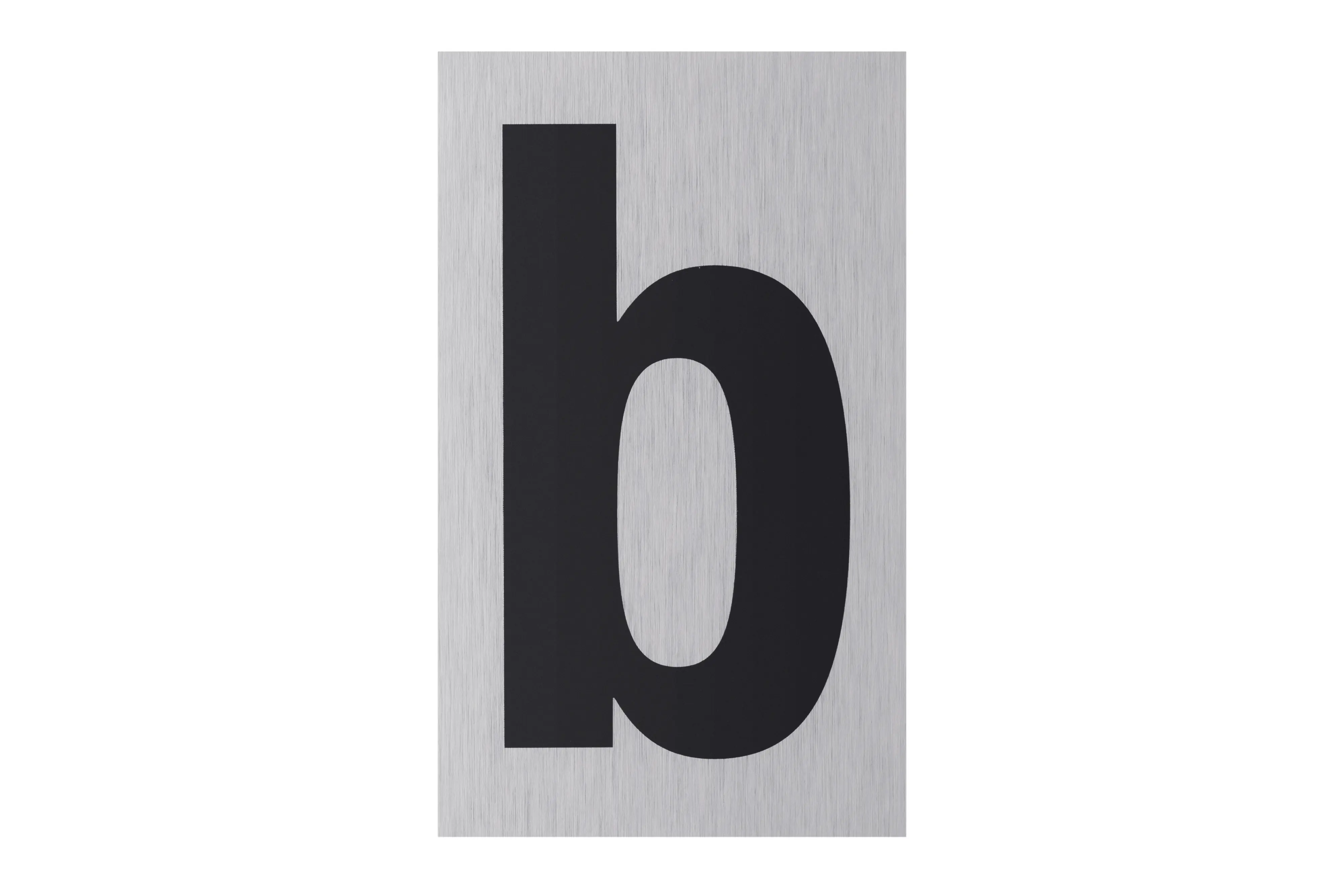 Conmetall Aufkleber Buchstabe b Aluminium 10 x 6 cm schwarz
