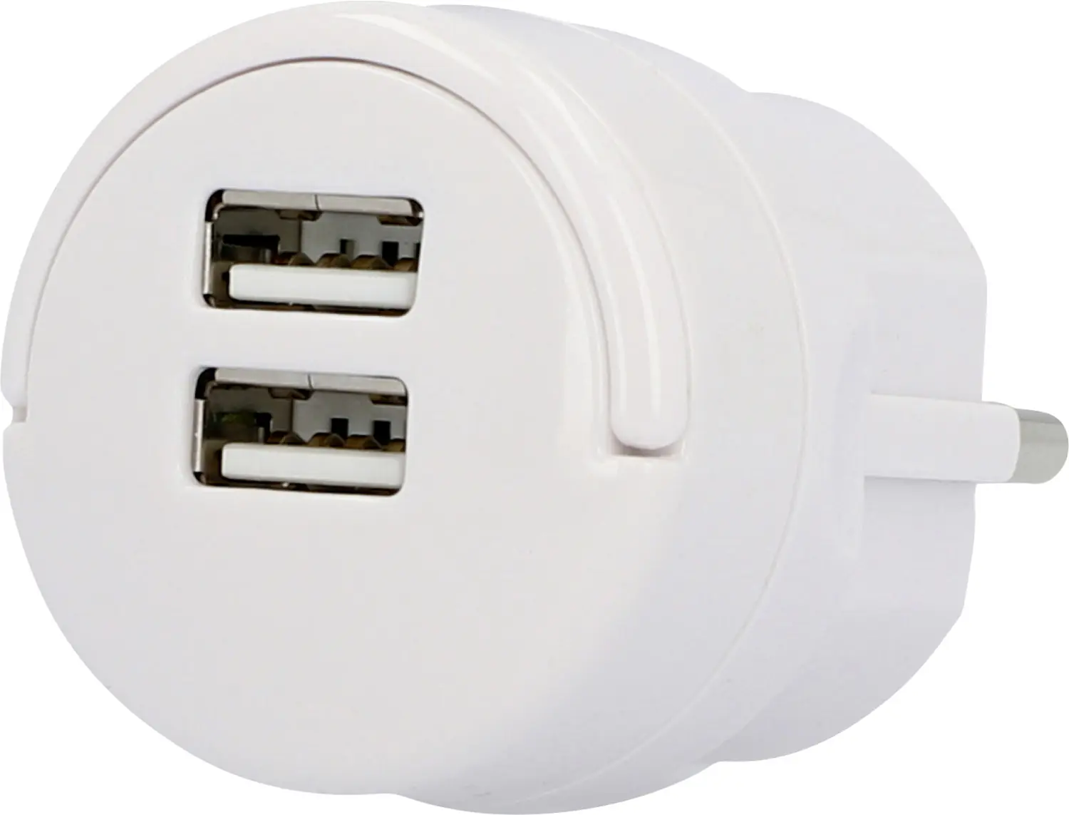 Unitec USB-Ladeadapter Mini mit 2x USB Type A 2,4A weiß