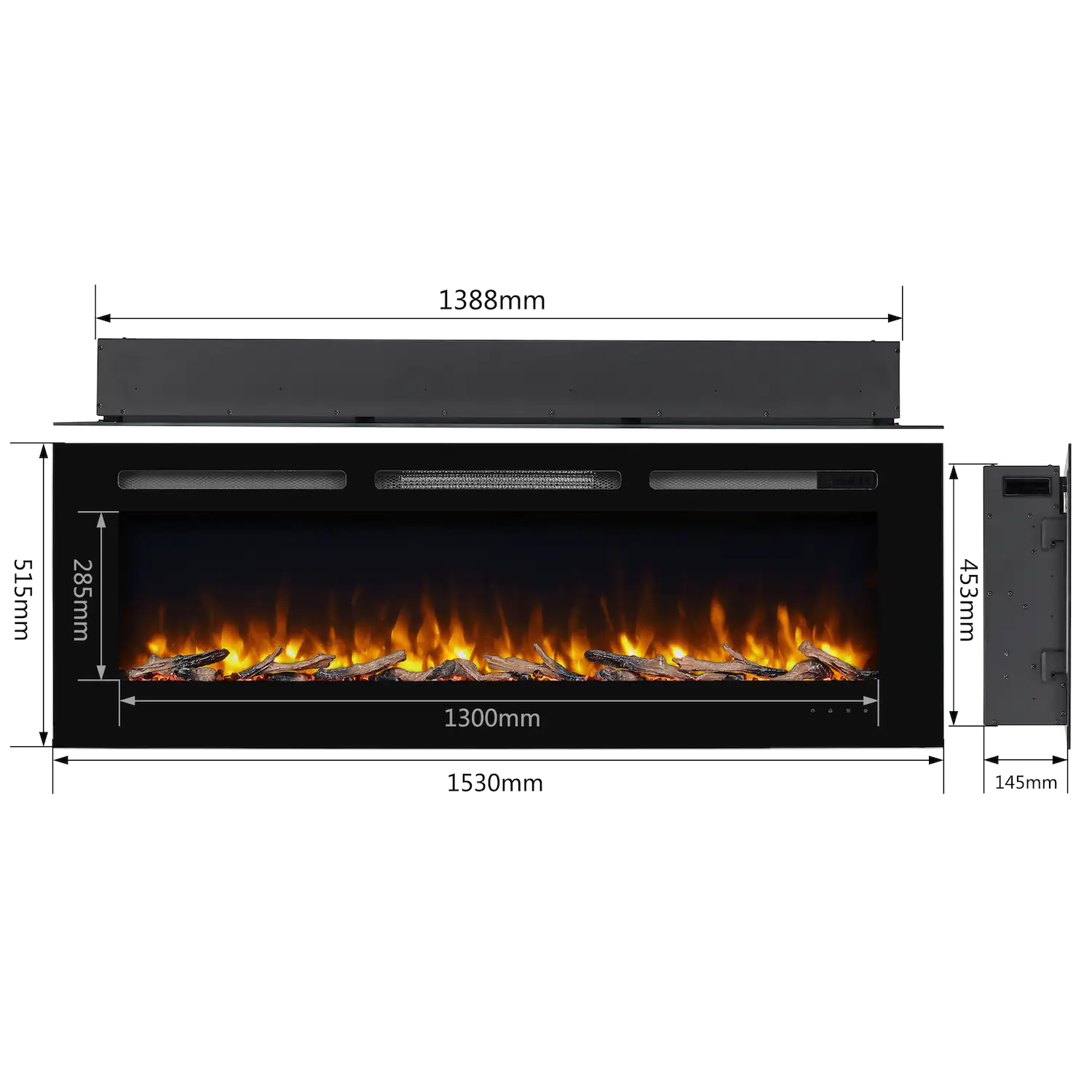 Balderia Elektrokamin Fiamma 60 - Elektrischer Einbaukamin