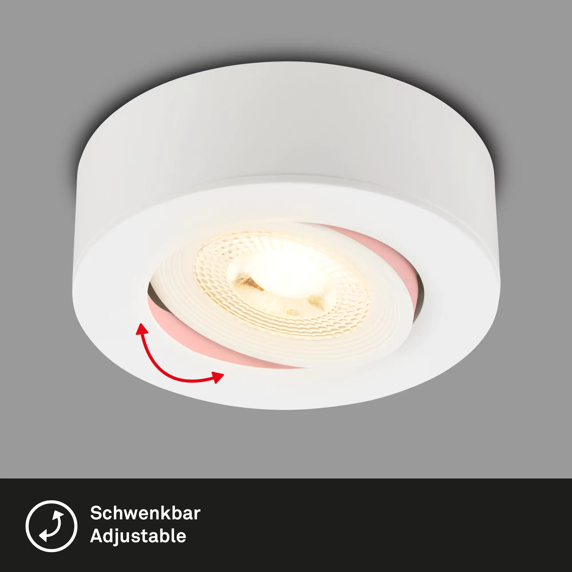 Briloner LED-Einbauleuchten 2in1 Mini Ein-& Aufbau 9W 500lm weiß dimmbar