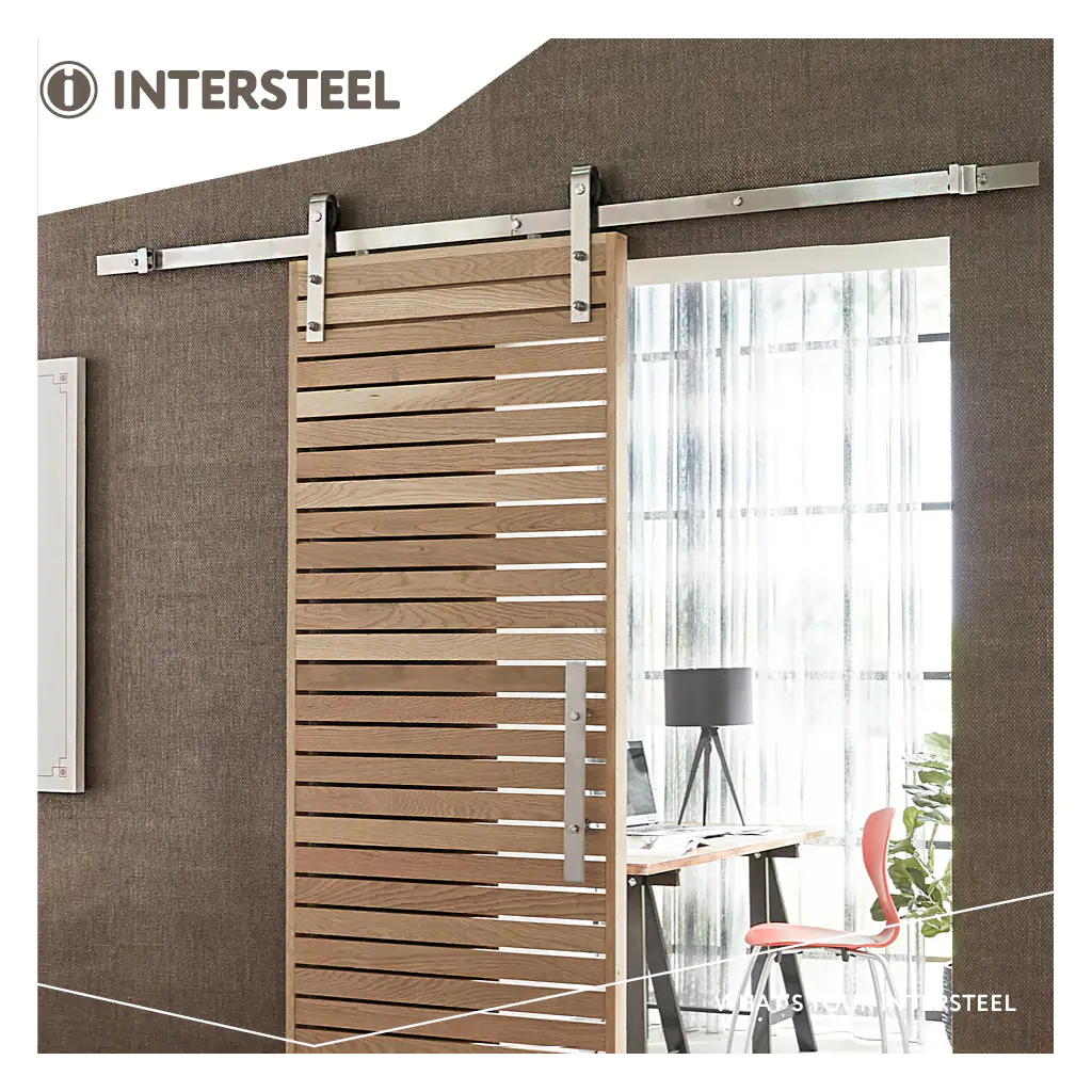 Schiebetürsystem 200 cm Basic, Edelstahl gebürstet
