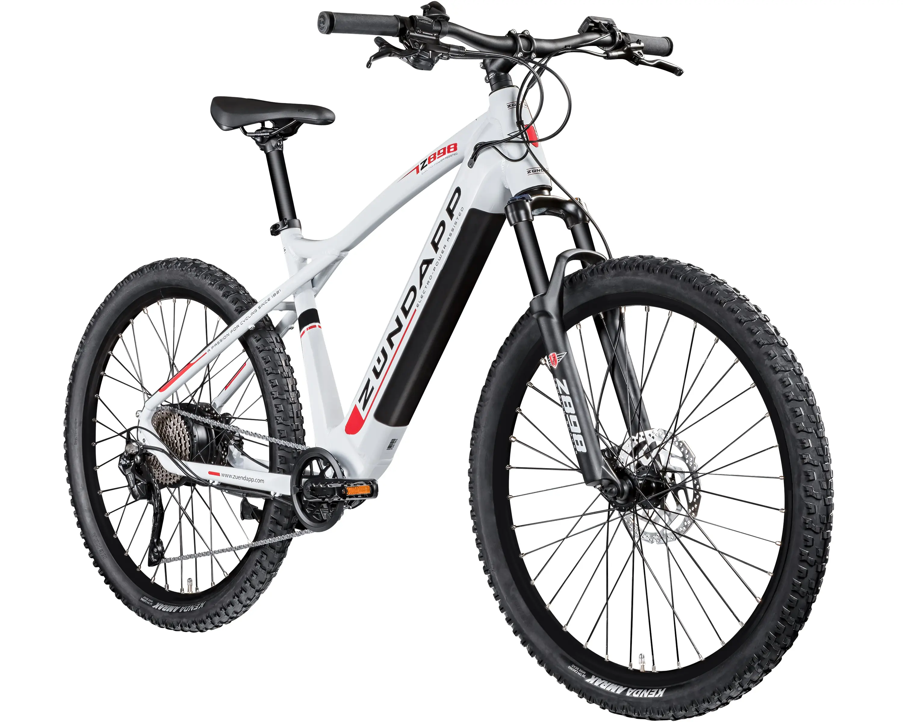 Zündapp E-Bike MTB Z898 27,5 Zoll 10-Gang Deore 540 Wh weiß rot 