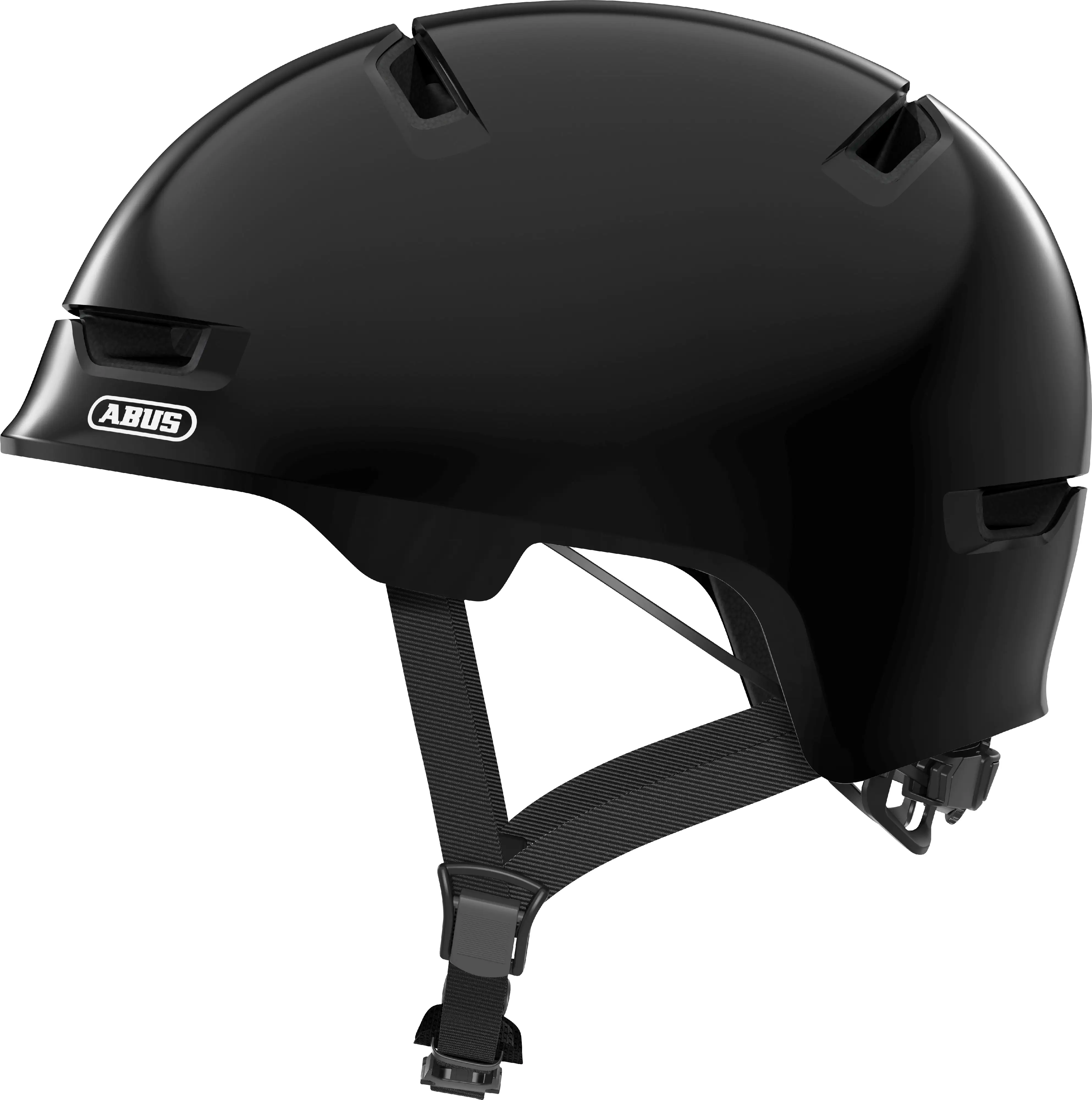 Abus Fahrradhelm Kinder Youth S shiny black