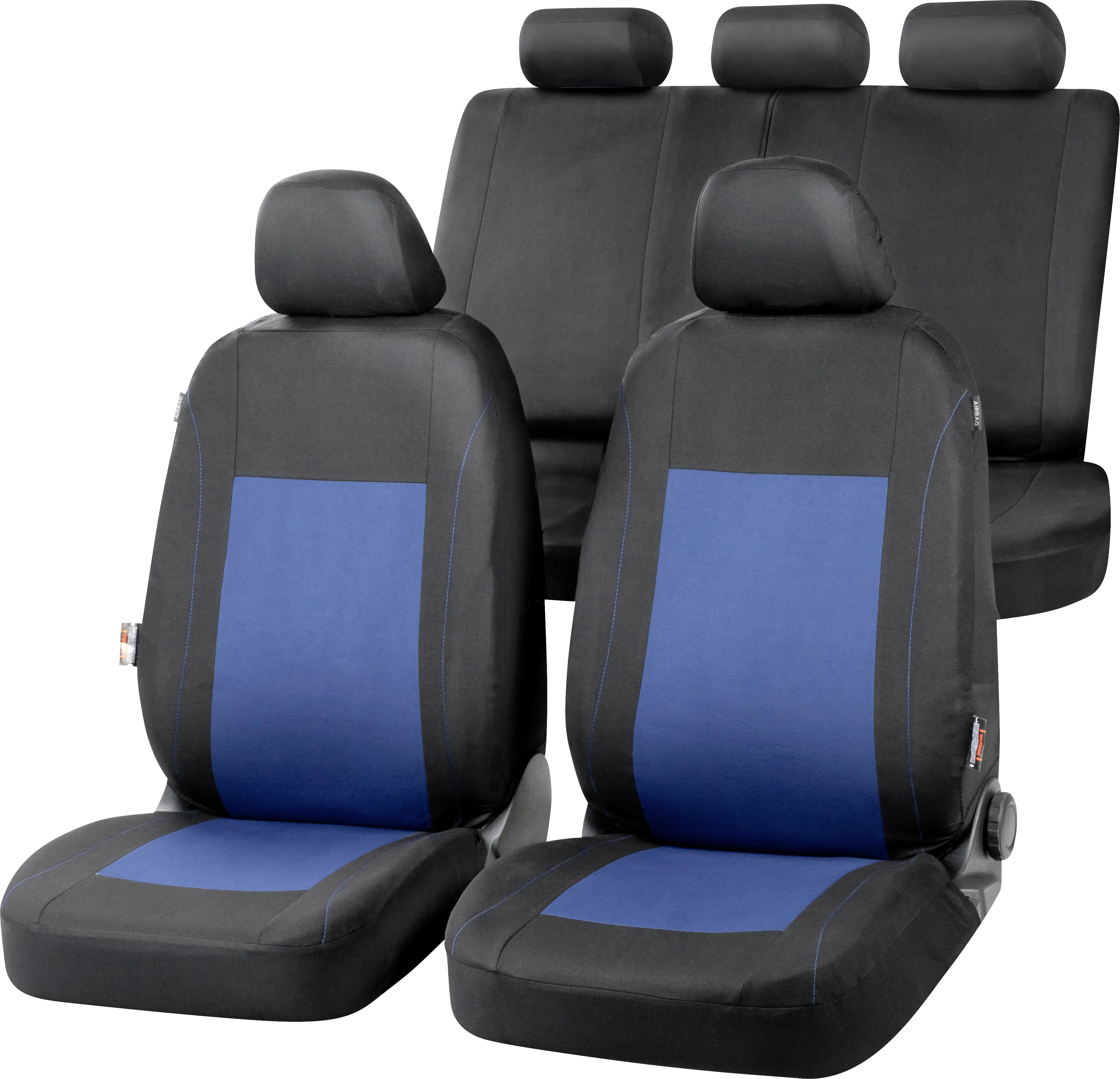Walser Autositzbezug Sandray Komplett-Set blau-schwarz