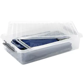 Sunware Aufbewahrungsbox Q-Line mit Deckel 80 x 50 cm 60 L transparent