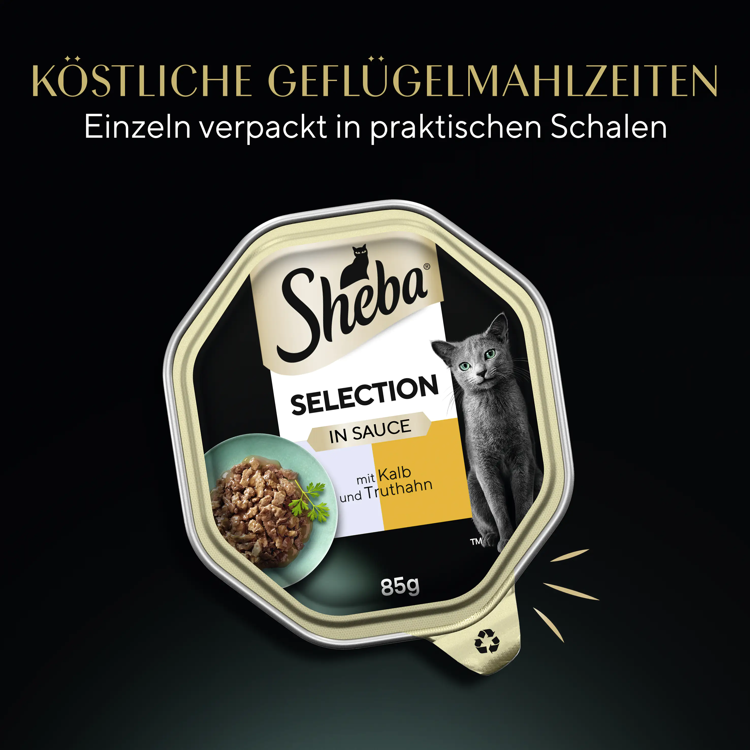 Sheba Selection in Sauce Katzennassfutter Adult 85 g Kalb & Truthahn