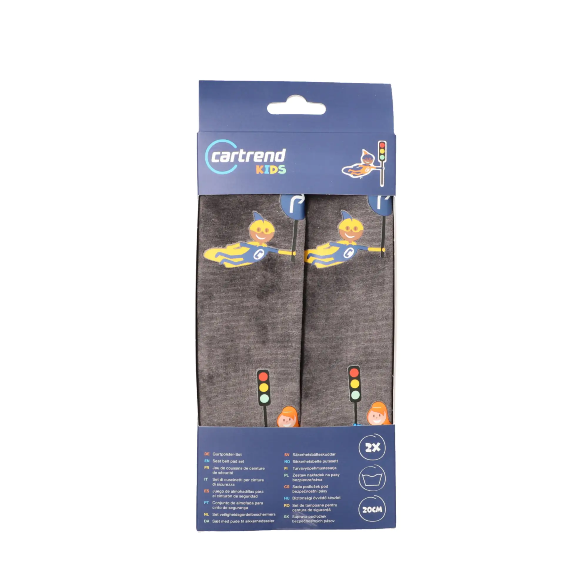 Cartrend Kids Gurtpolster-Set grau