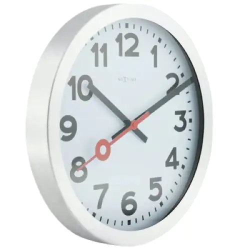 Nextime Tisch- Wanduhr Station Ø 19 cm weiß