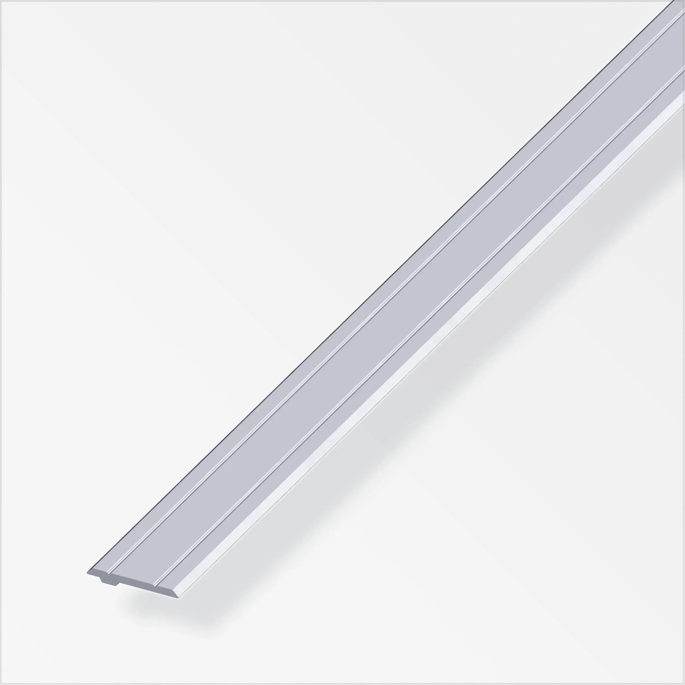 alfer Abdeck-Profil, einseitig 1 m, 19.5 mm Aluminium roh blank
