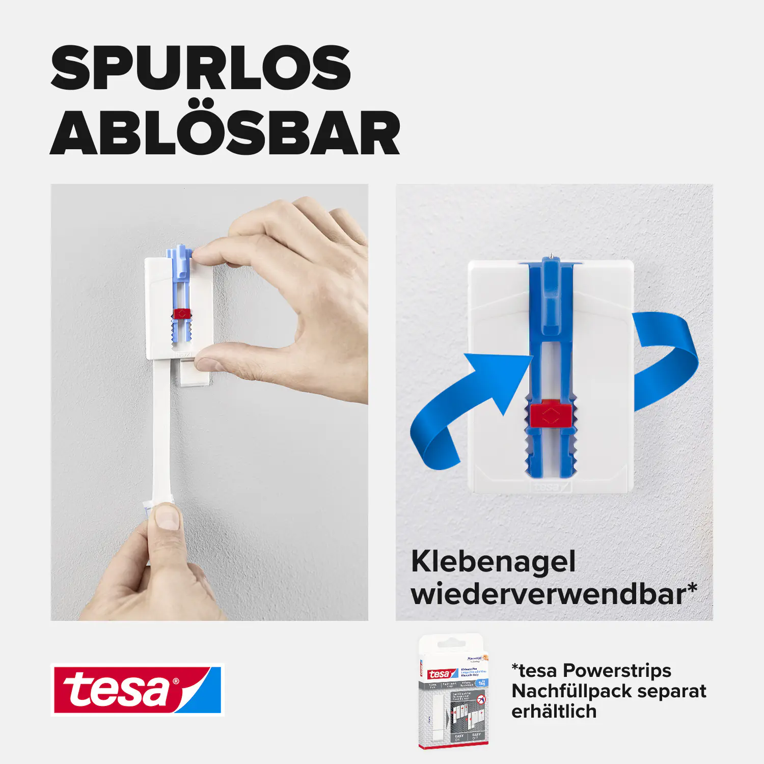 tesa Klebenagel Traglast 2 kg, 2 Stück