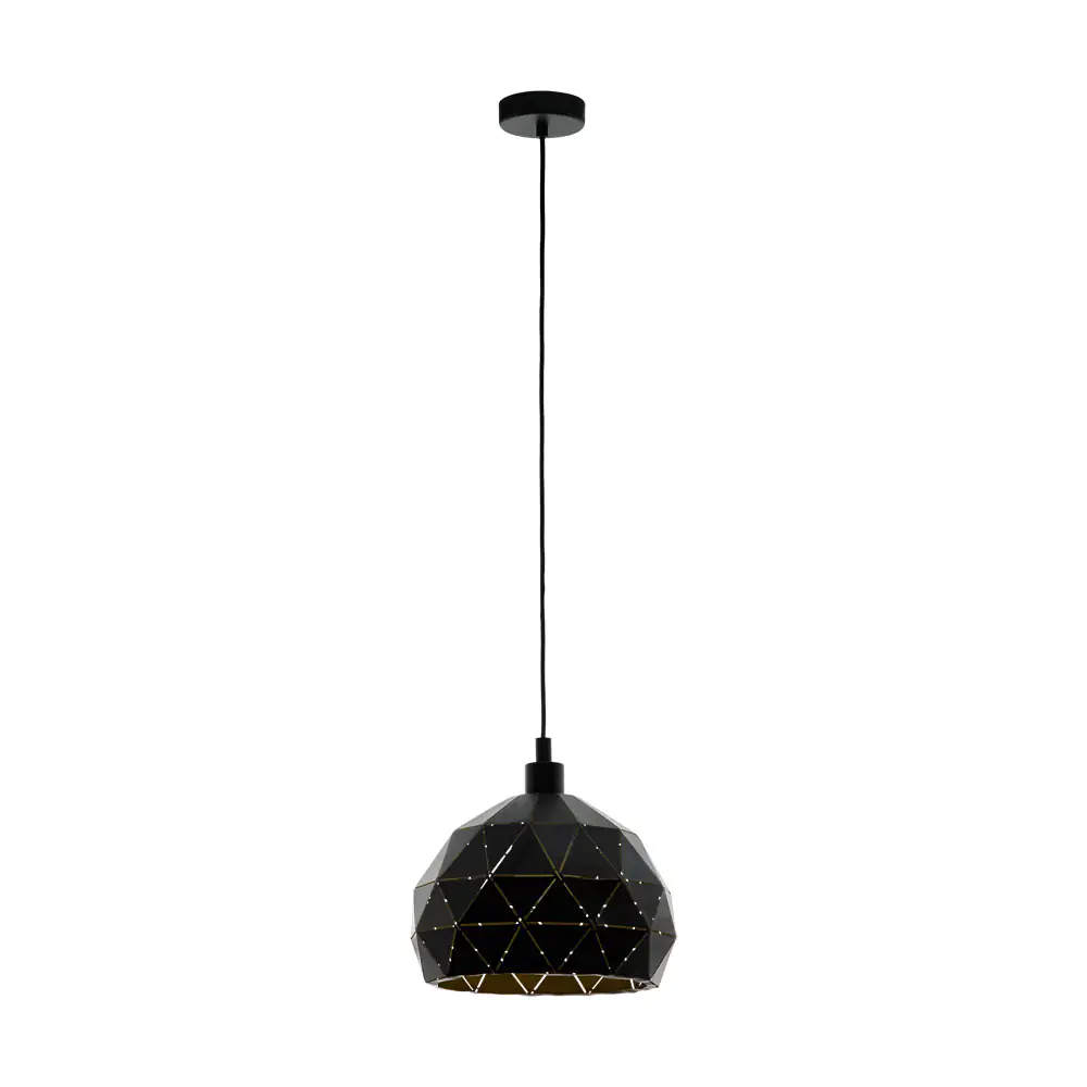 Eglo Pendelleuchte Roccaforte schwarz, gold
