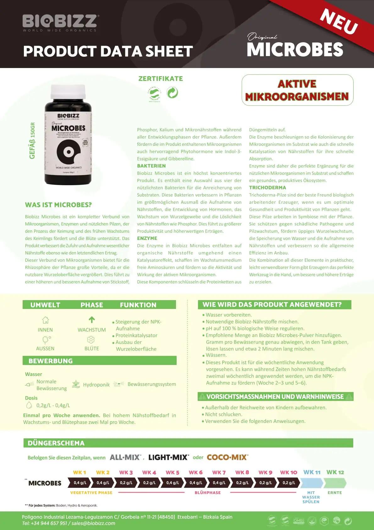 BioBizz Grow Dünger Microbes 150 g