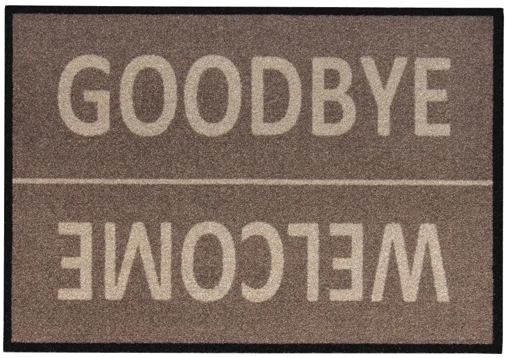 Fußmatte Diavolo Welcome/Goodbye taupe, 39 x 58 cm