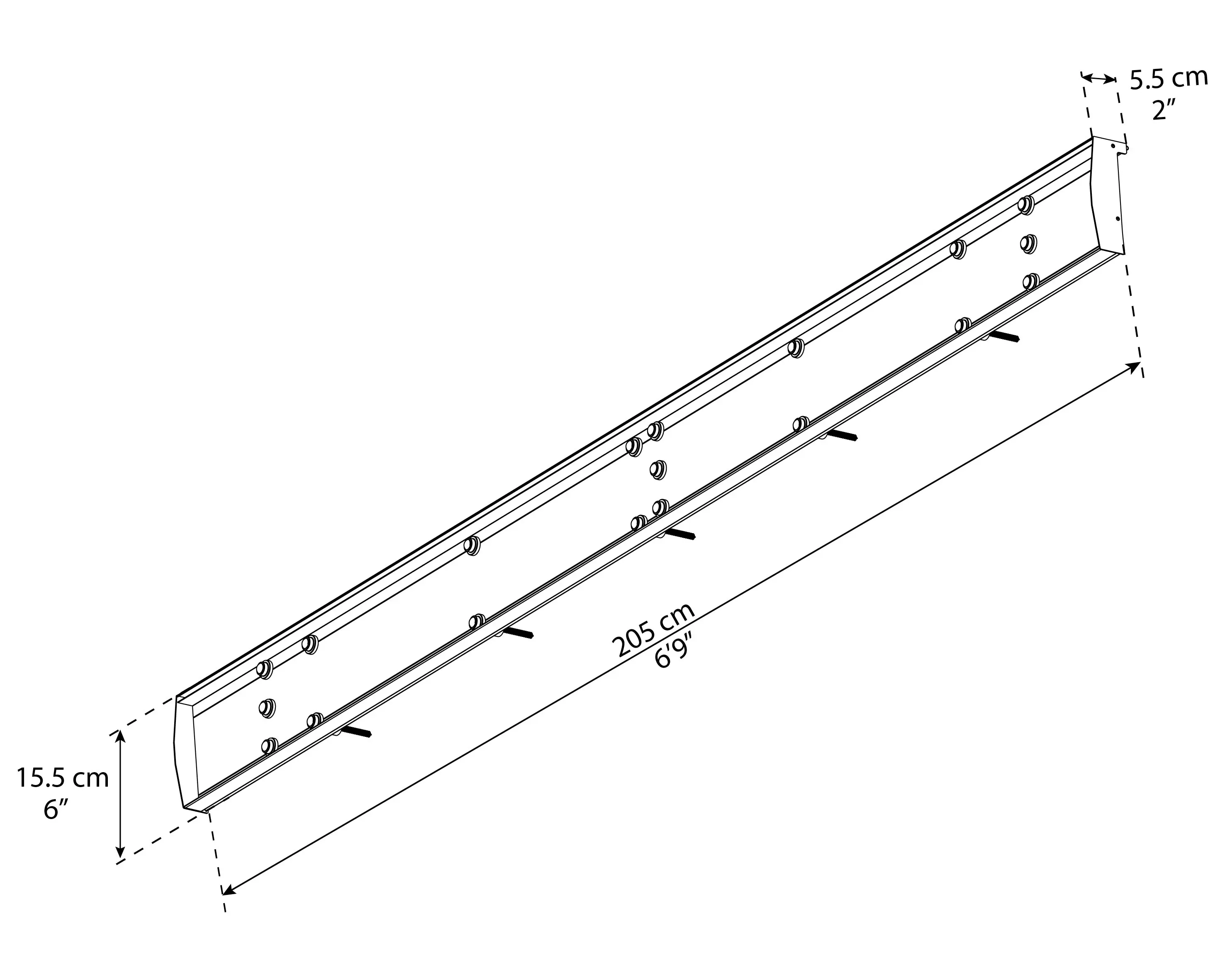 Canopia Vordach Aquila 2050 Hellgrau Alu 206 x 92 cm