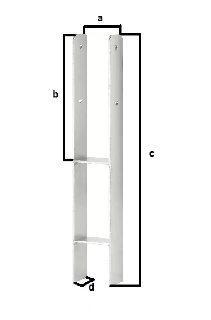 TrendLine H-Pfostenanker 60 x 7,1 x 6 cm