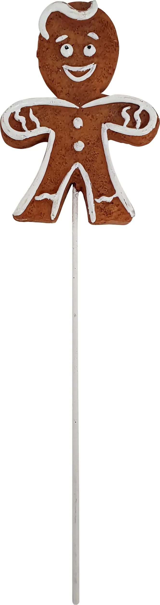 Figur Pfefferkuchen Mann Stecker 20,5 x 6 x 1 cm braun