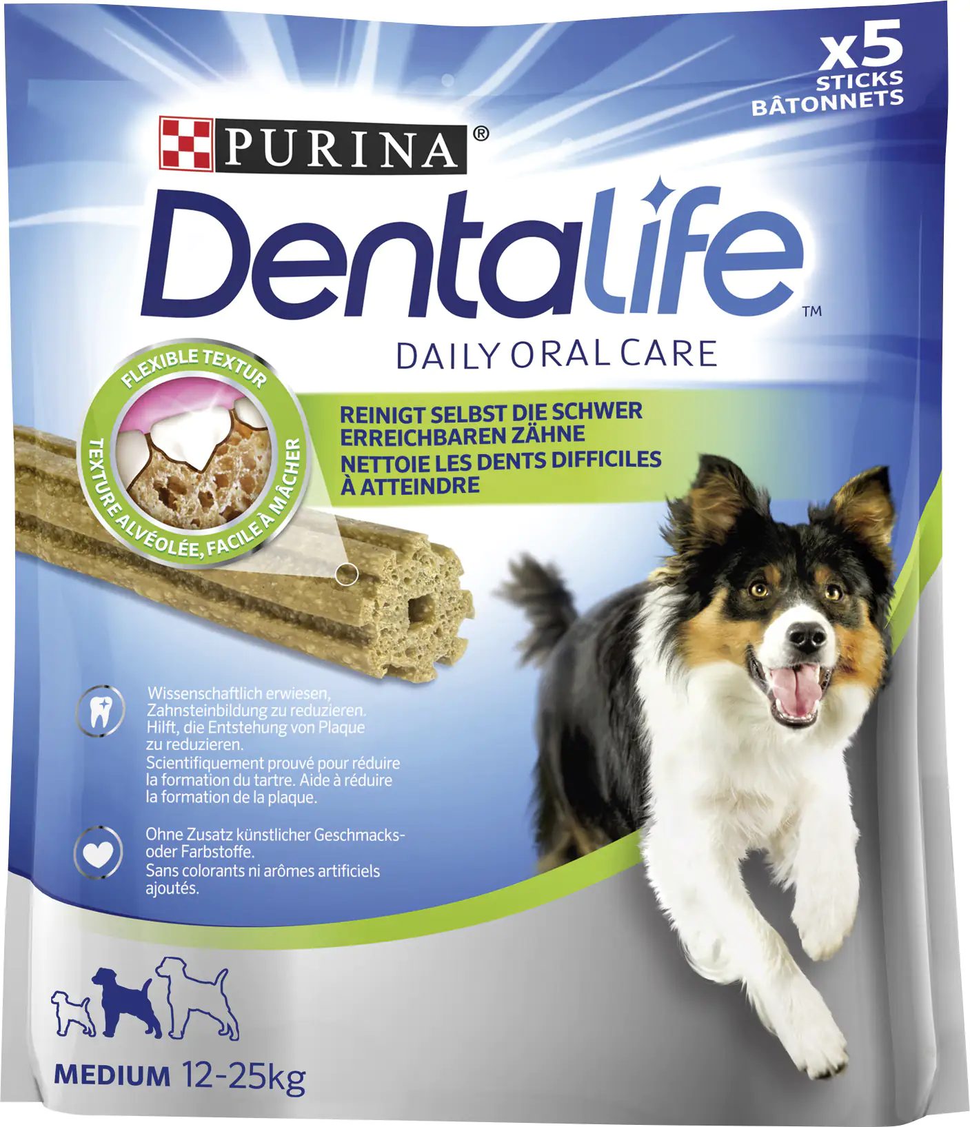 Purina DentaLife Medium Snacks für mittelgroße Hunde 5 Sticks 115g