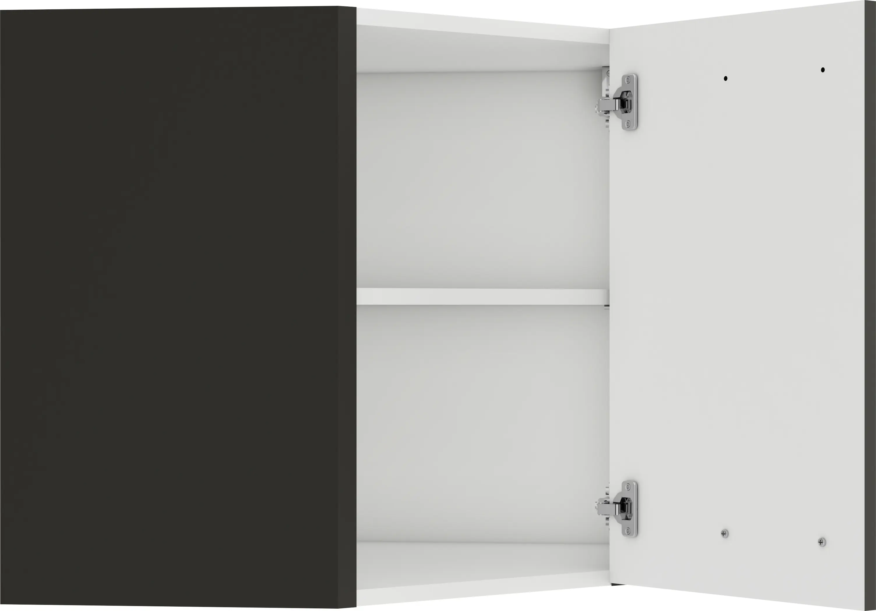 Optifit Eckoberschrank Rimini 409 nussbaum/anthrazit 60 cm