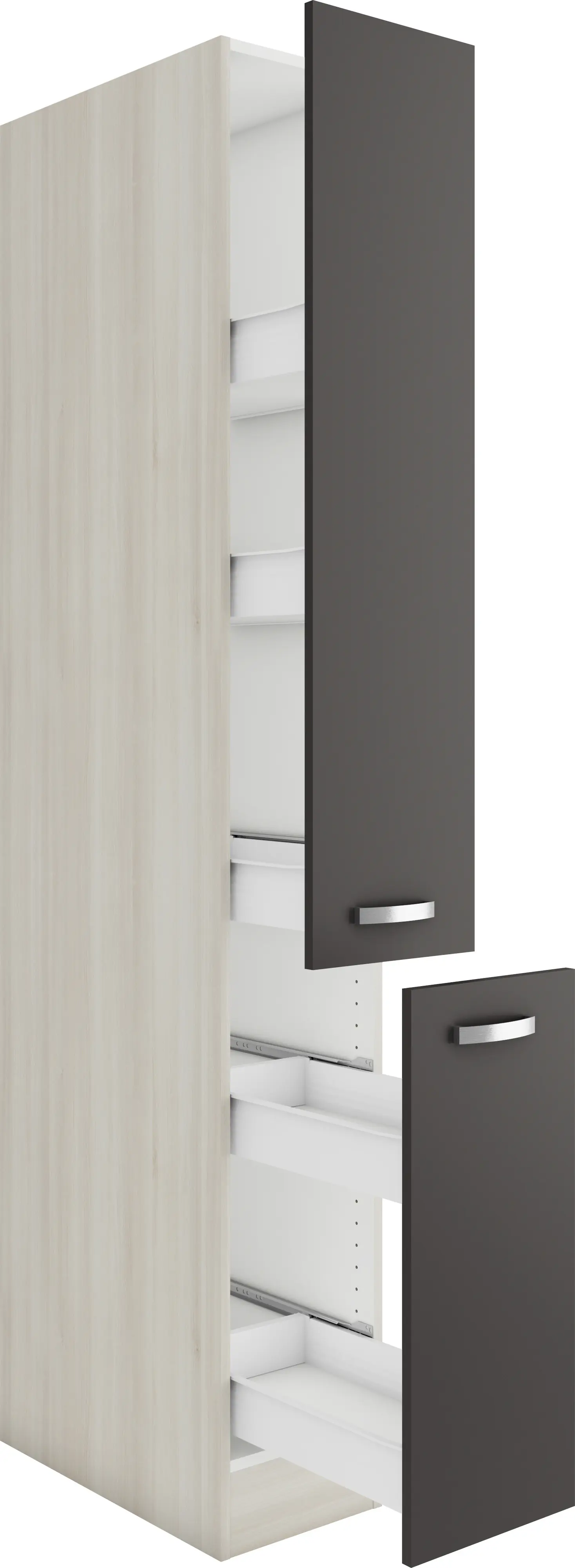 Optifit Apothekerschrank Faro 220 anthrazit/akazie 30 cm
