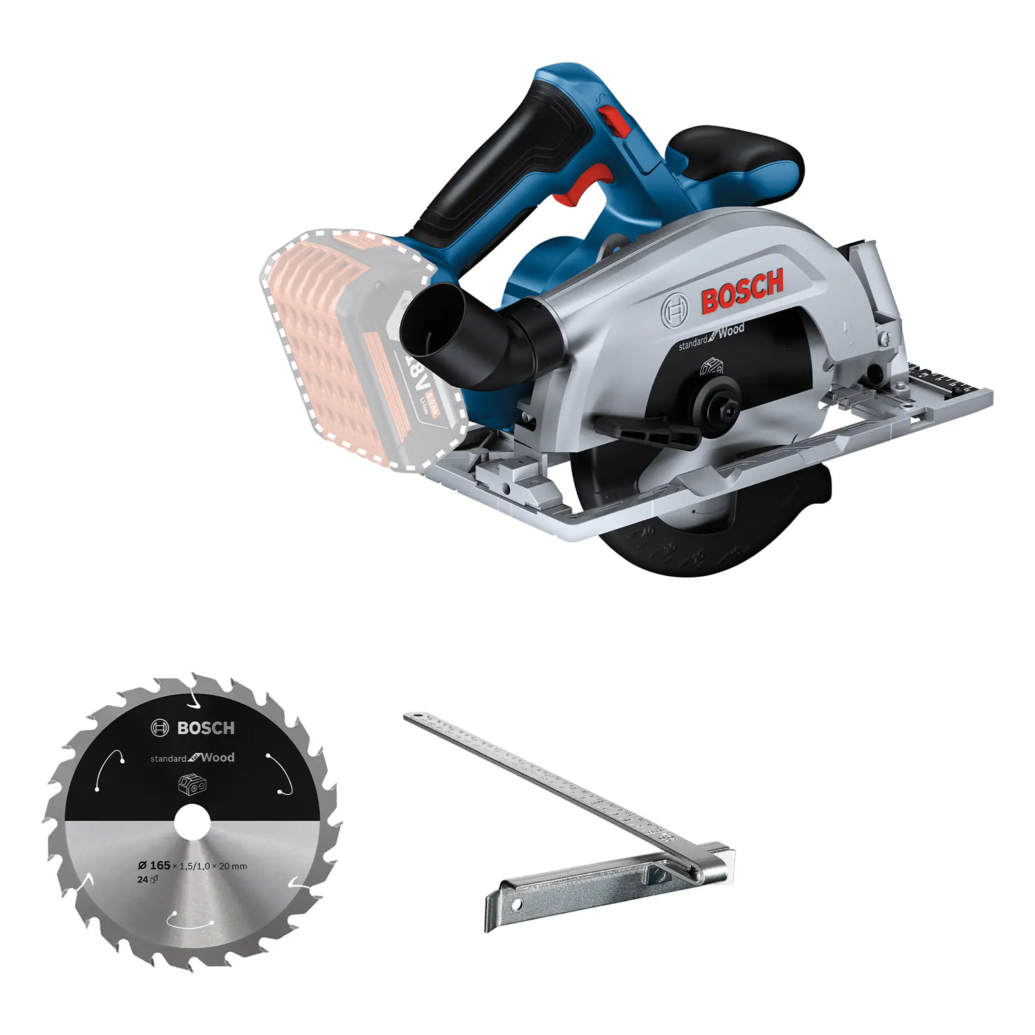 Bosch Professional Akku-Kreissäge GKS 18V-57-2 Solo in L-BOXX
