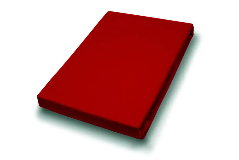Vario Jersey-Spannbetttuch rot, 100 x 200 cm