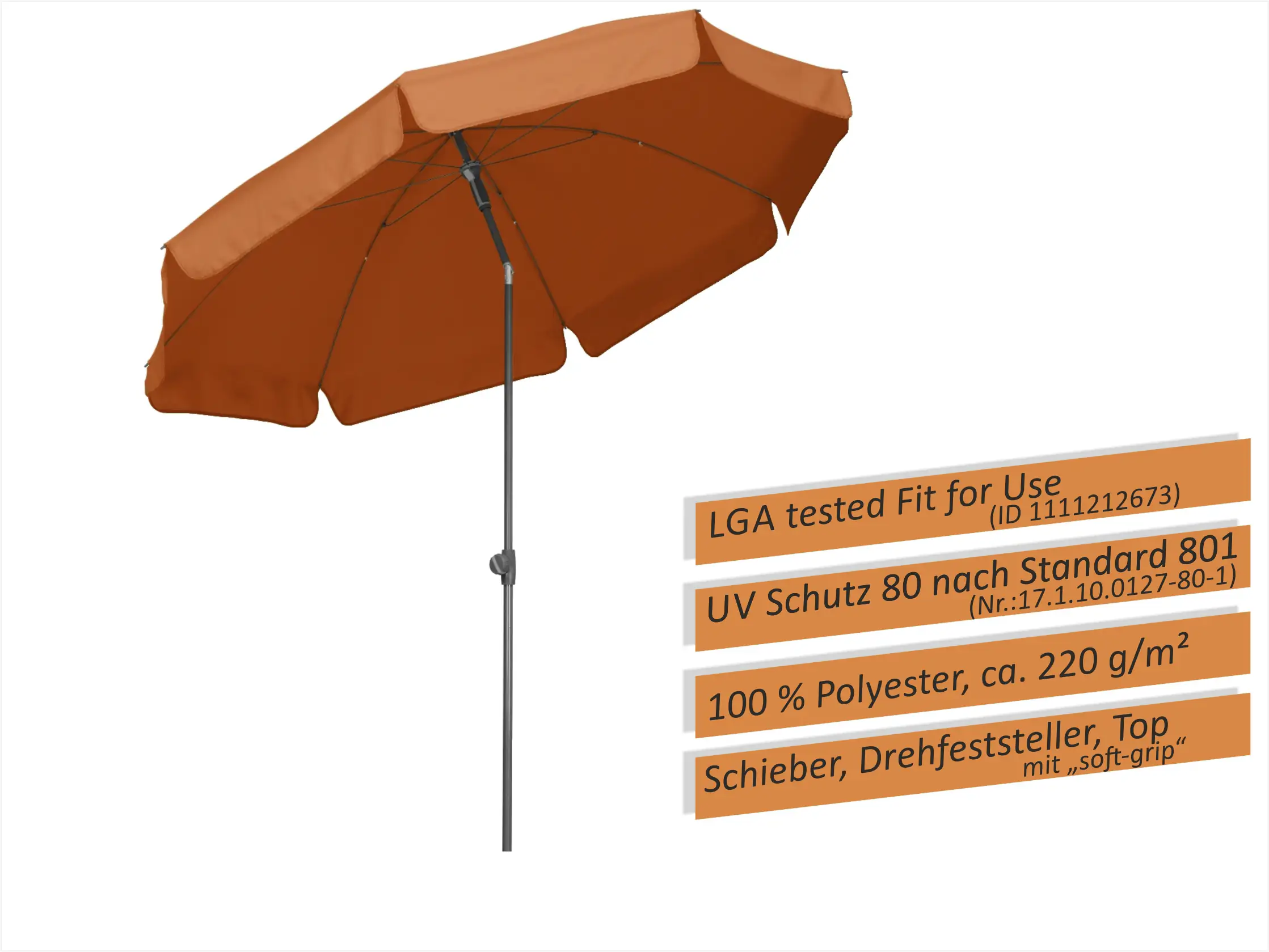 Schneider Sonnenschirm Aquila terracotta Ø 200 cm