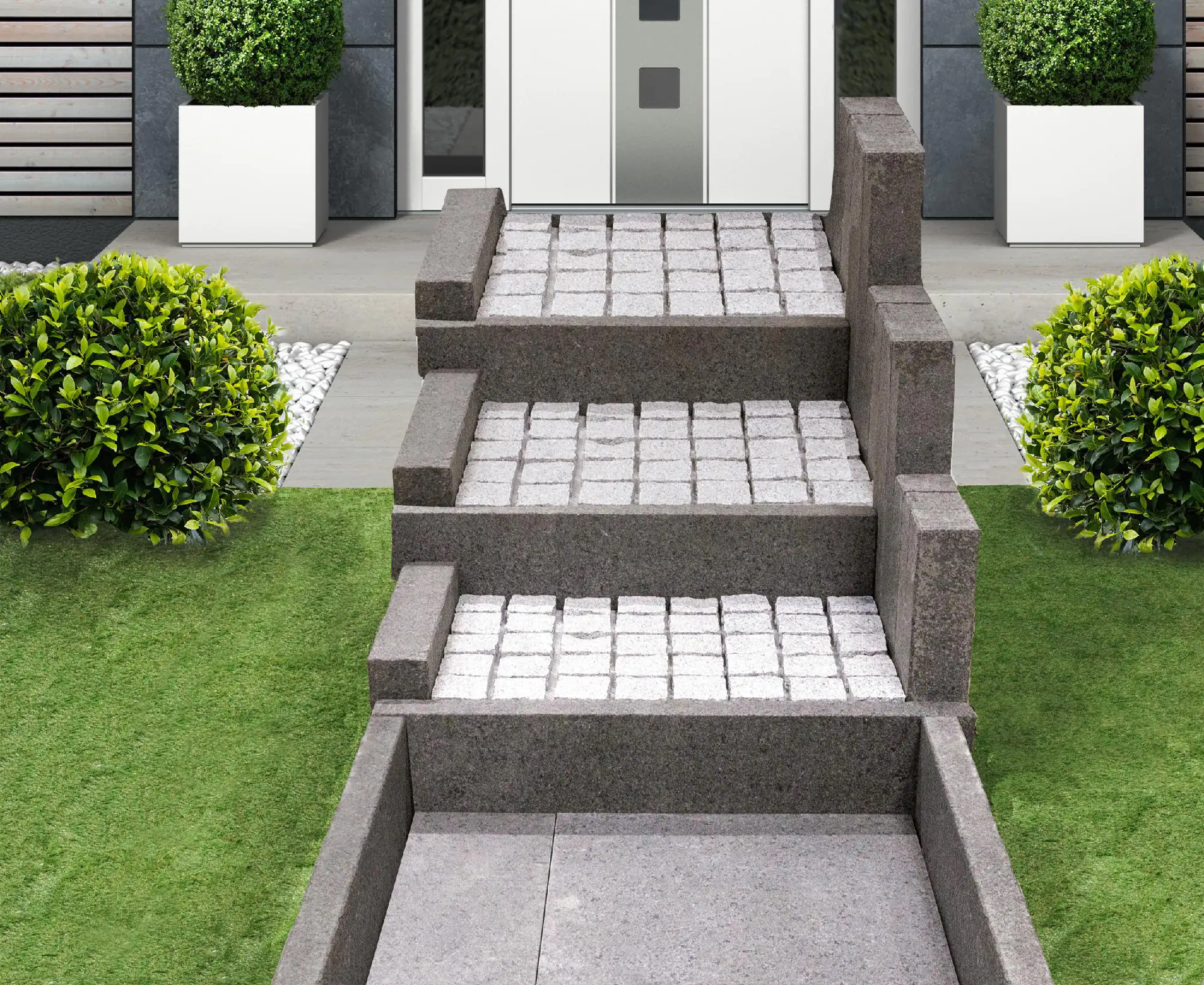 TrendLine Randstein Granit 100 x 16 x 6 cm grau