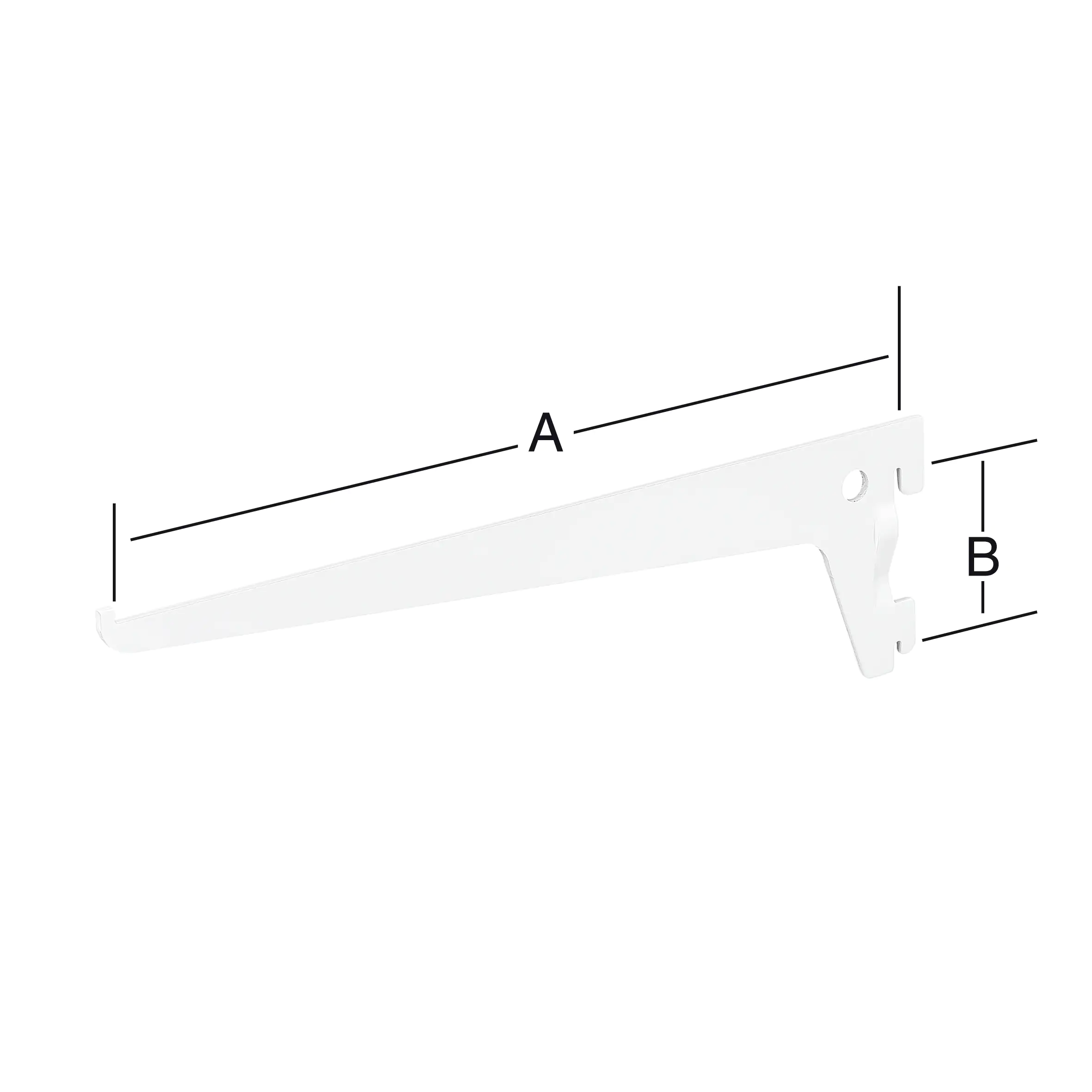 TrendLine Einlochträger 1-reihig weiß 15 x 7 cm