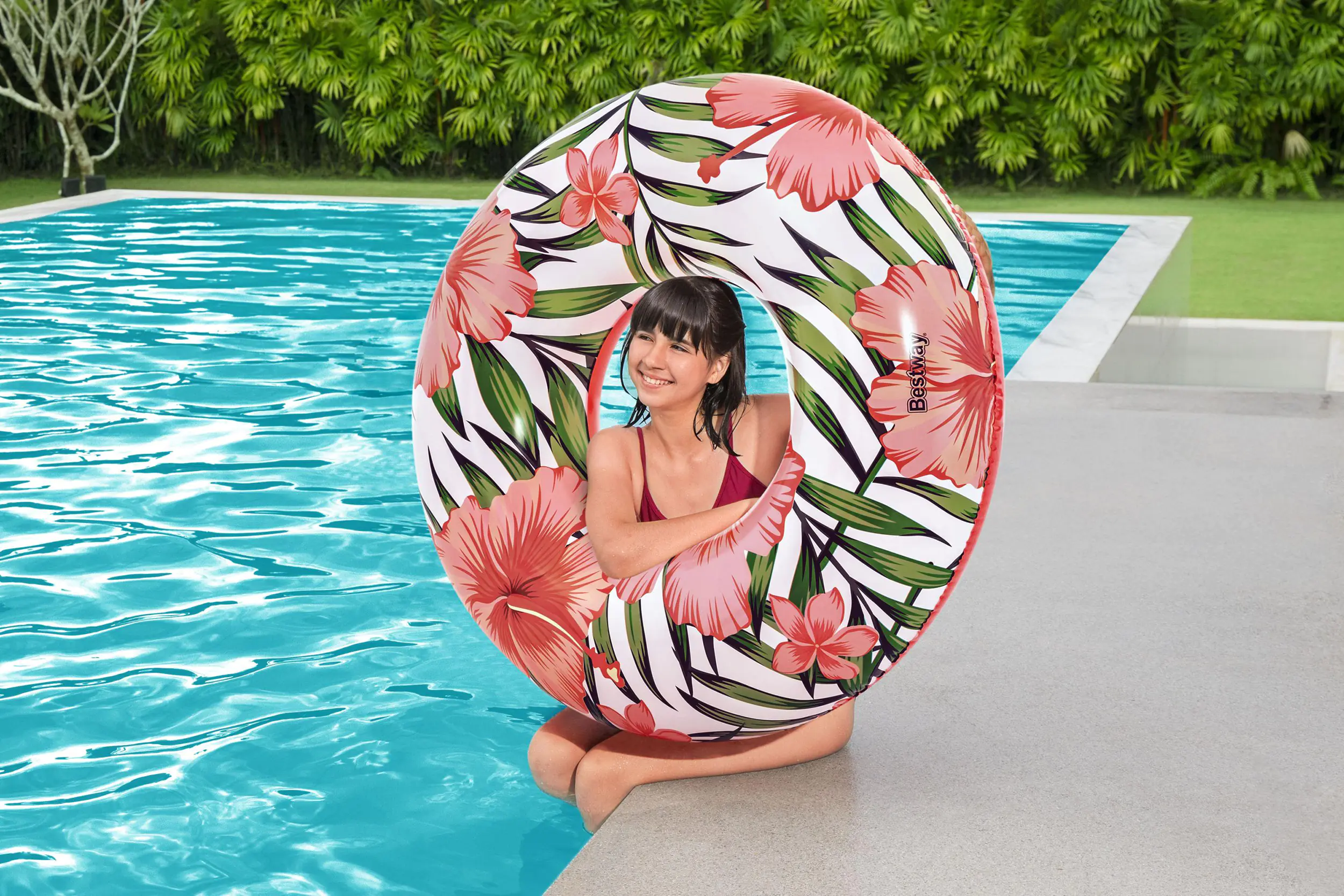 Bestway Schwimmring Tropical Palms Ø 119 cm 2-fach sortiert