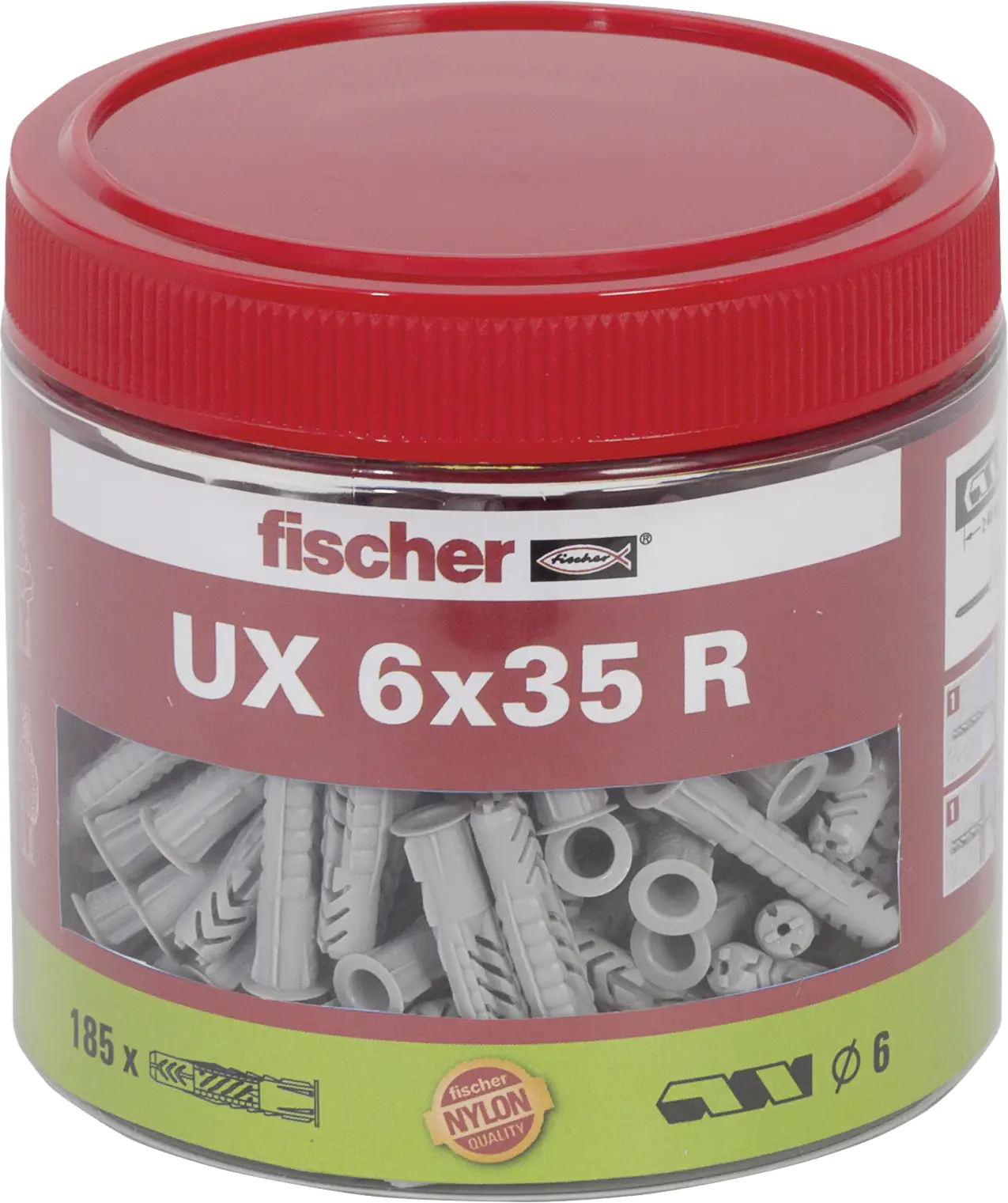 Fischer Universaldübel UX 6.0 x 35 mm - 185 Stück