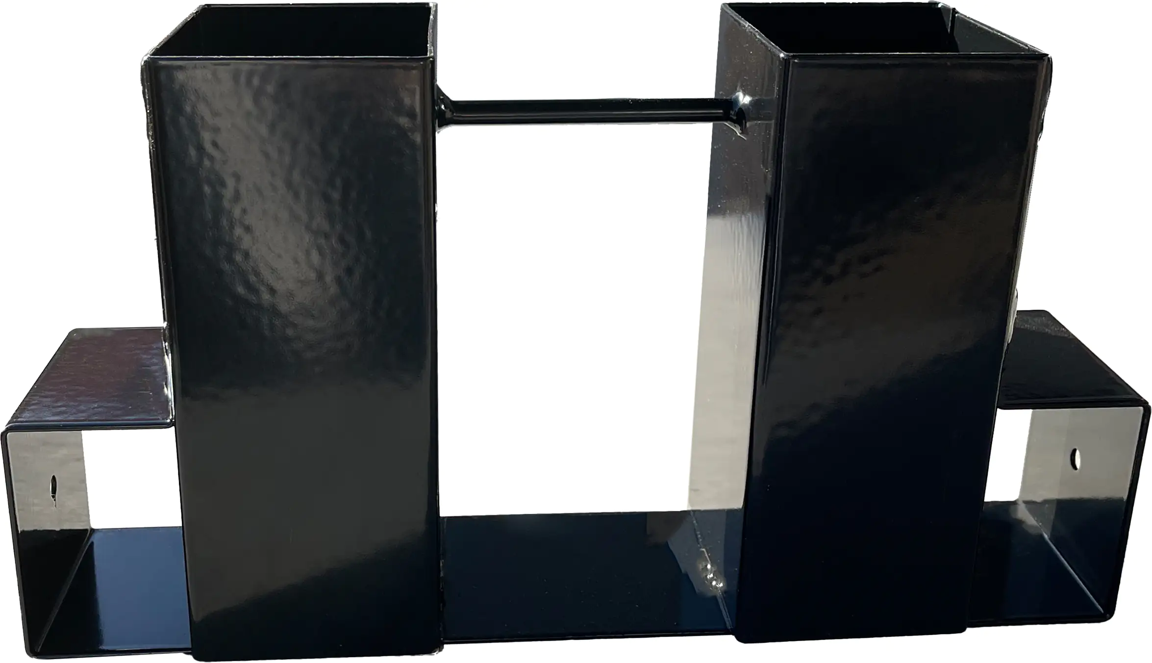 Kaminholzstapelhilfe schwarz 33 x 10 x 15 cm