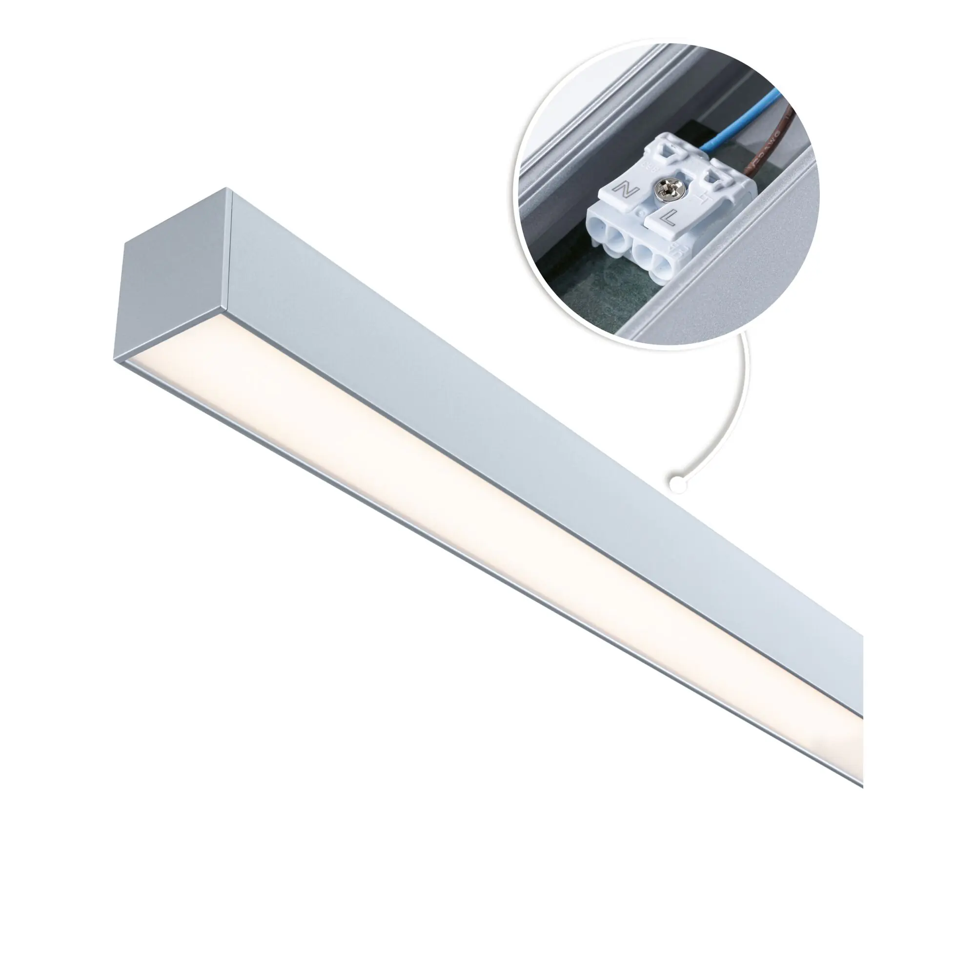 Paulmann Einspeisung für Lichtleiste Linion Power Channel 17 W Aluminium chrom-matt warmweiß 