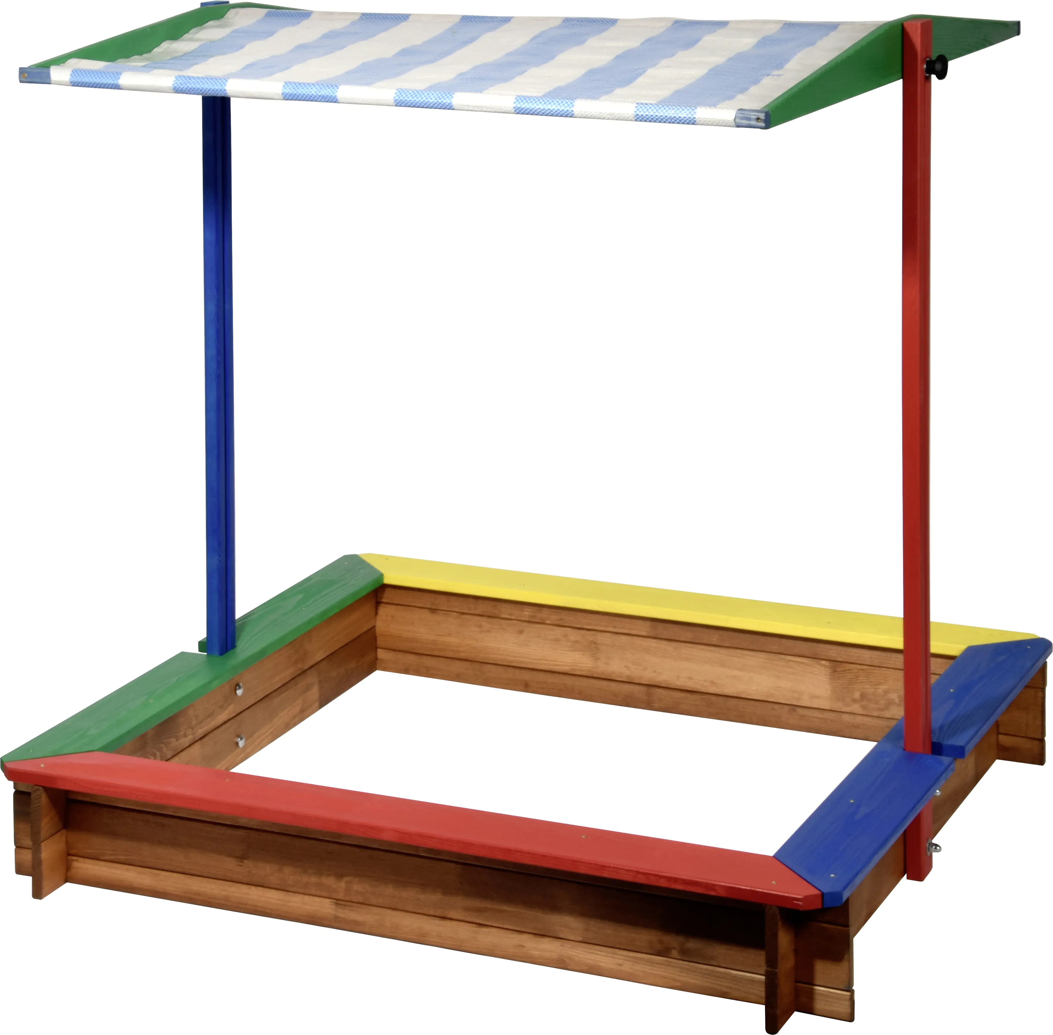Dobar Sandkasten farbig mit Dach 120 x 120 x 120 cm