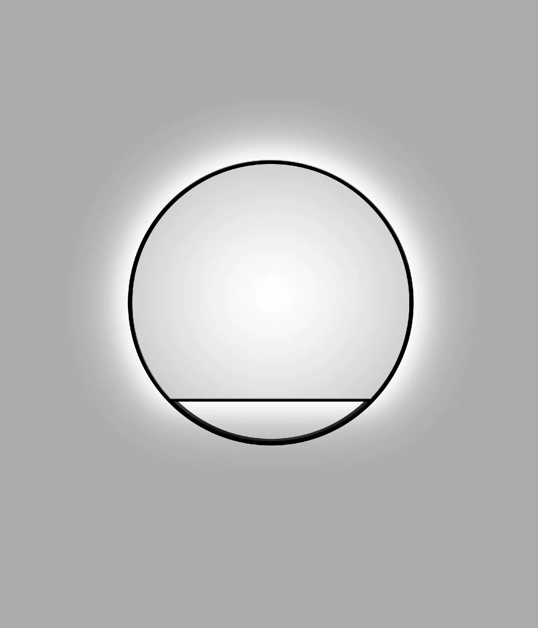 DSK LED Lichtspiegel Silver Cosmos Ø80 cm, schwarz