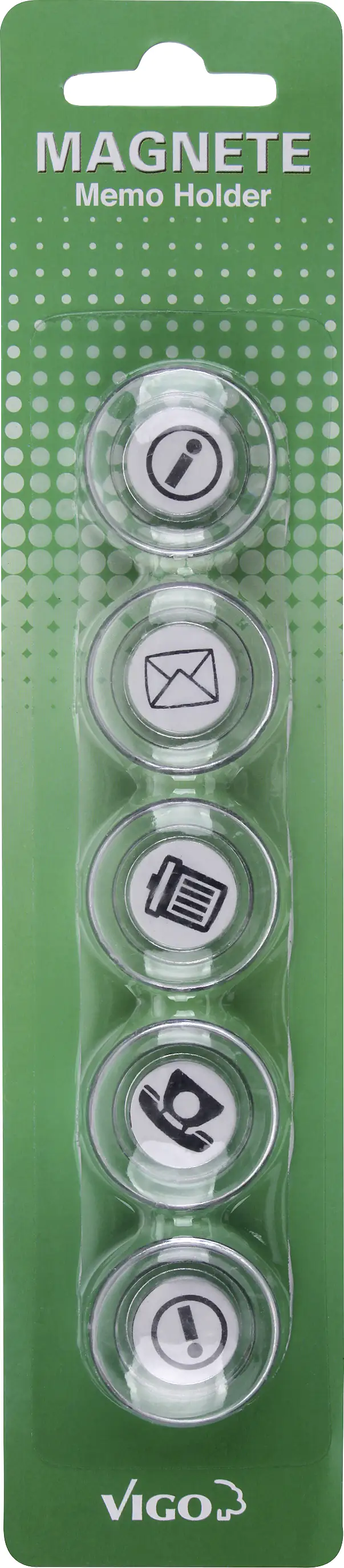 Vigo Magnete für Magnettafeln 5er Pack, Message, rund