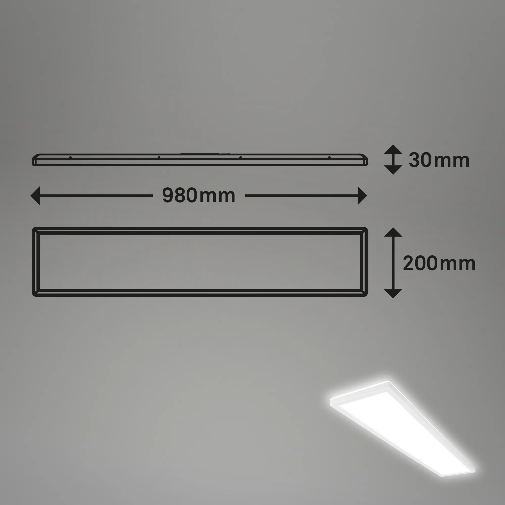 Briloner LED Deckenlampe Move 36W 98x20x3 cm weiß Bewegungssensor neutralweiß