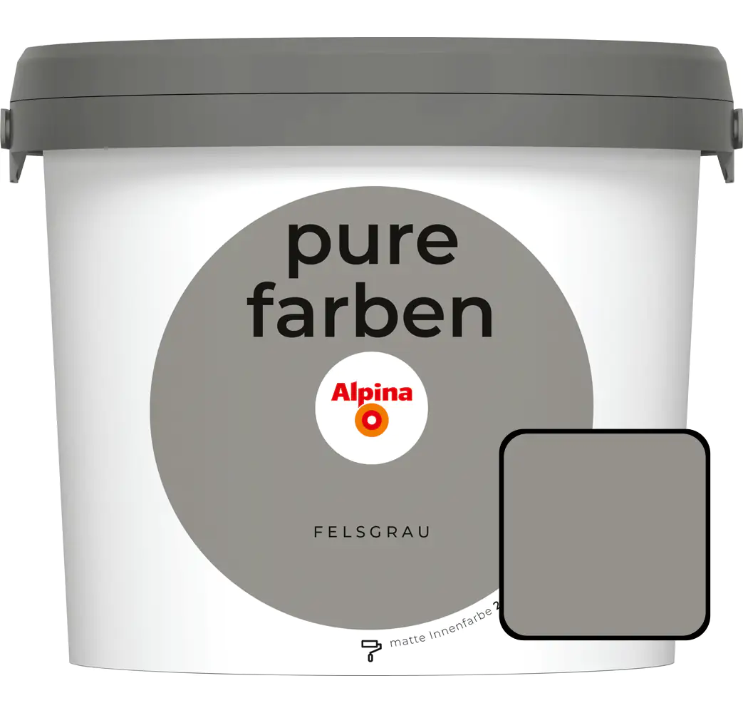 Alpina Pure Farben Wandfarbe felsgrau 2,5 L