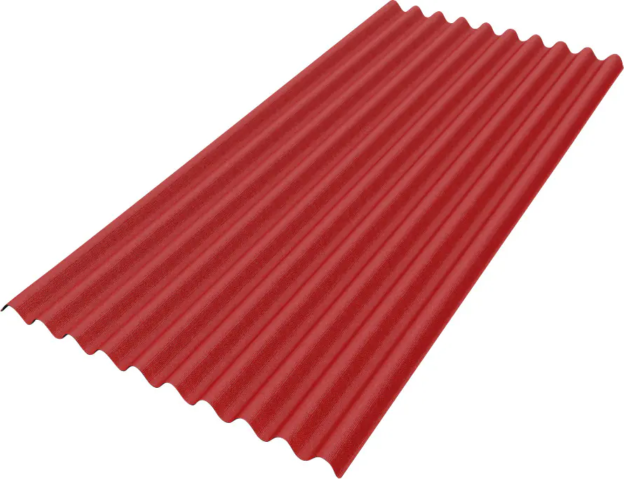Onduline Bitumenwellplatte Ondalux 200 x 95 cm 2,6 mm rot