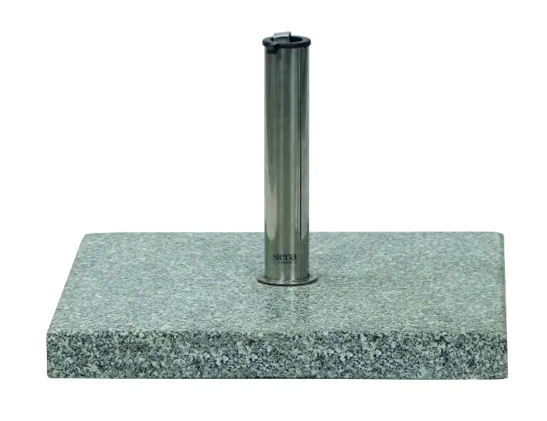 Siena Garden Granitständer eckig 45 kg, mit Griff und Rollen