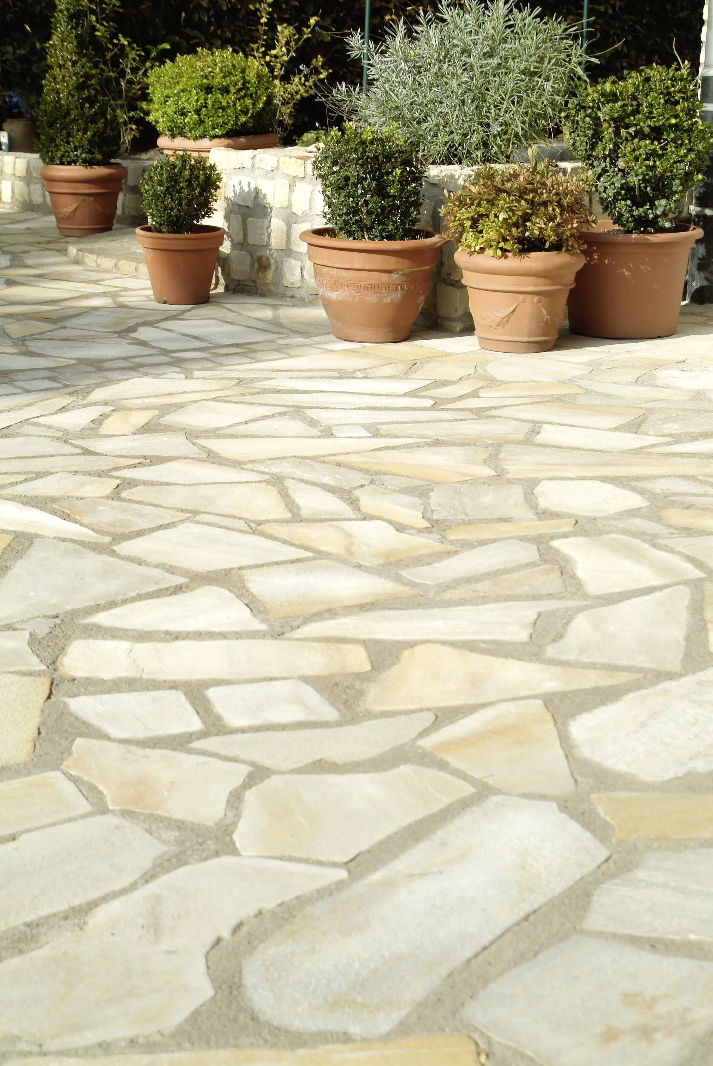 Polygonalplatten Quarzit beige-mix