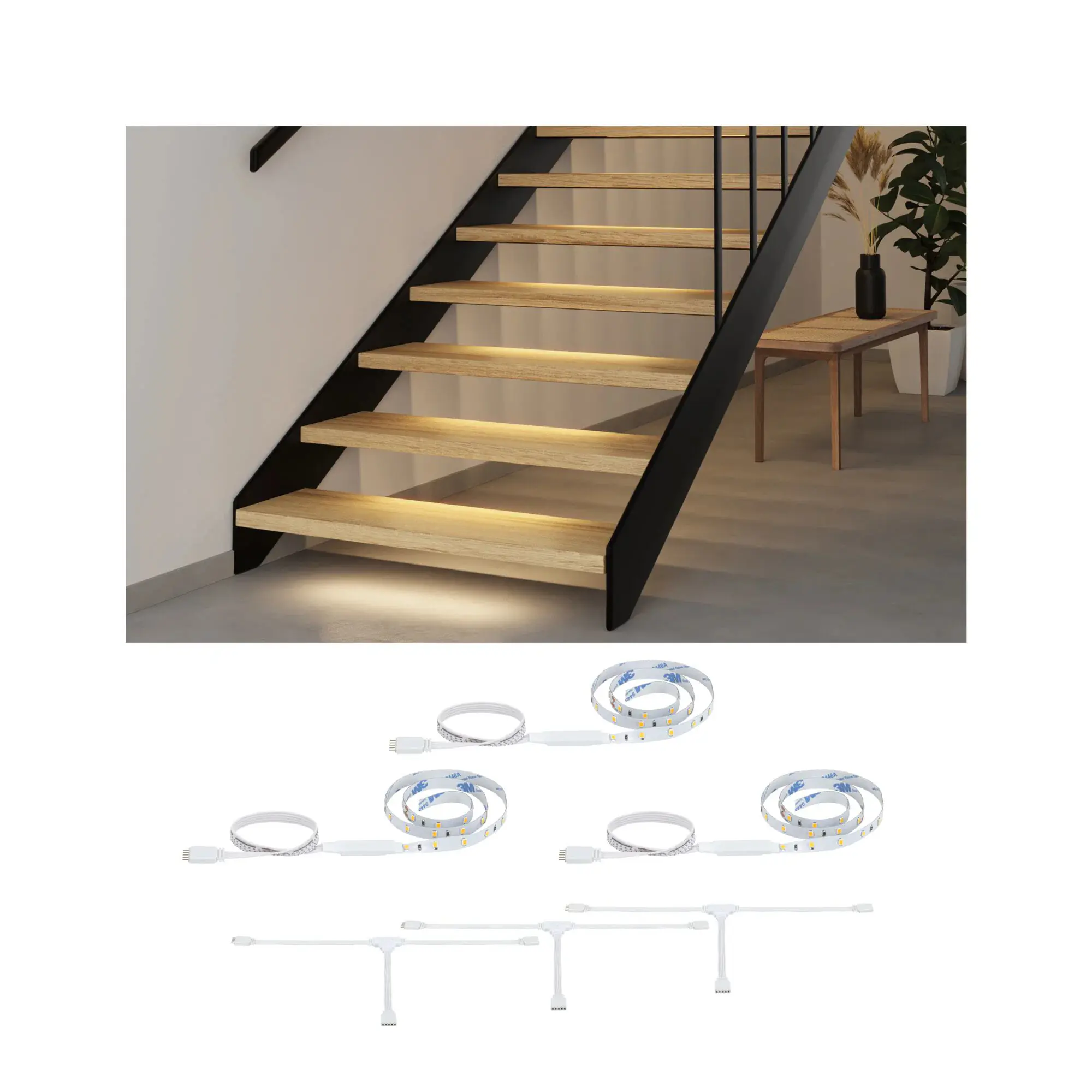Paulmann LED-Streifen MaxLED 3 x 50 cm 0,3 W warmweiß weiß dimmbar
