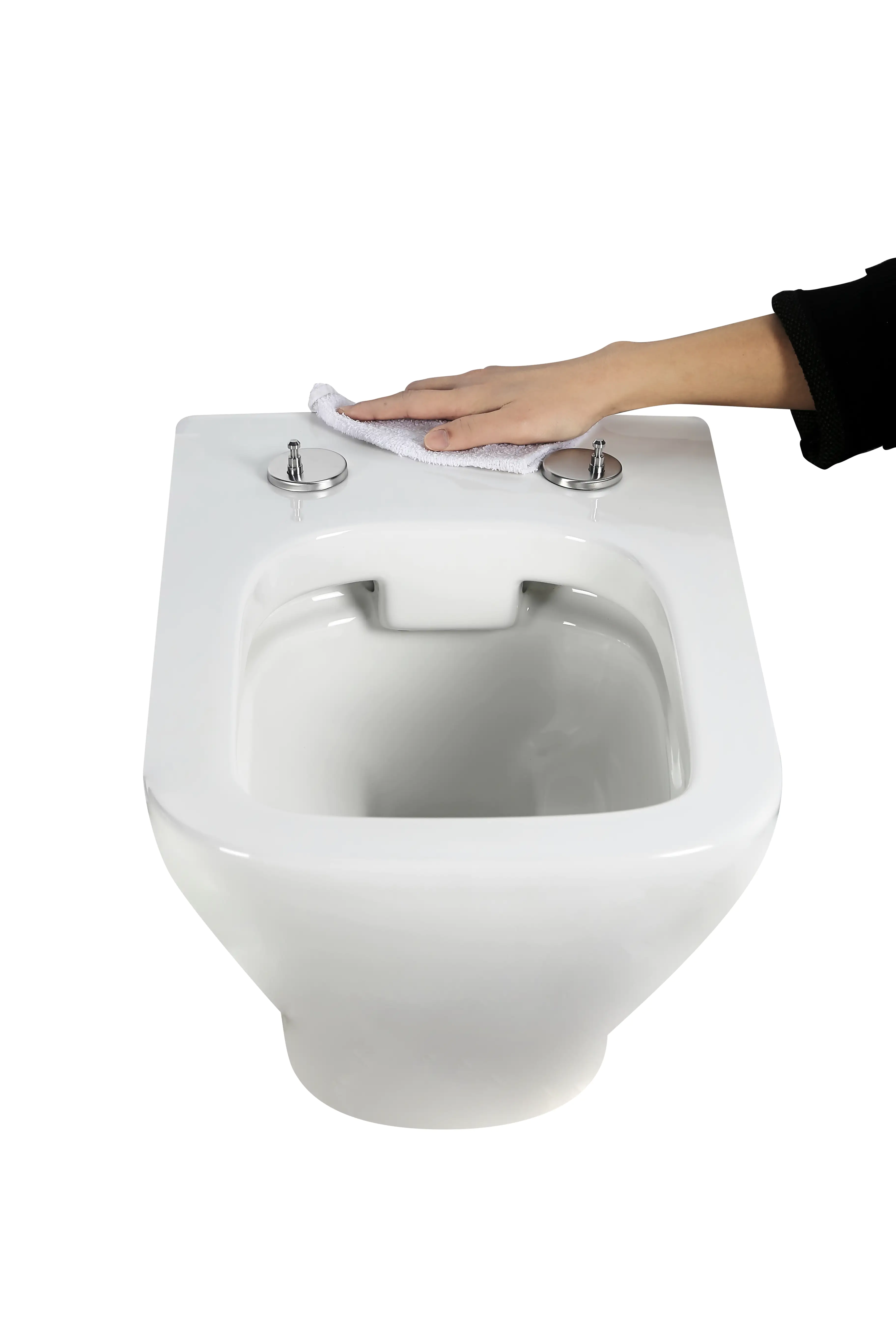Primaster Wand WC spülrandlos Serena Tiefspüler weiß inkl. WC Sitz