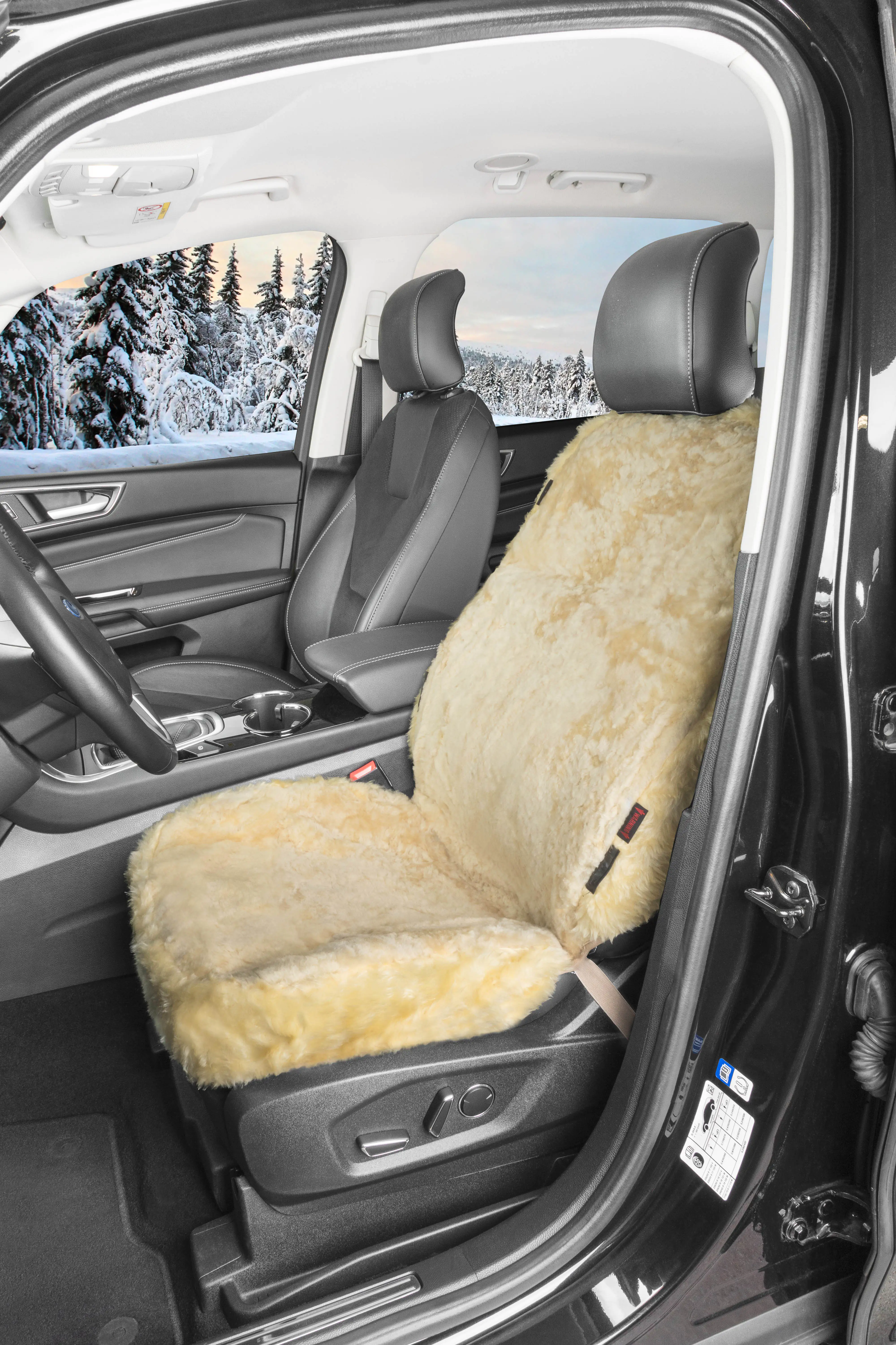 Walser Autositzbezug Lammfell Trish beige 1-teilig