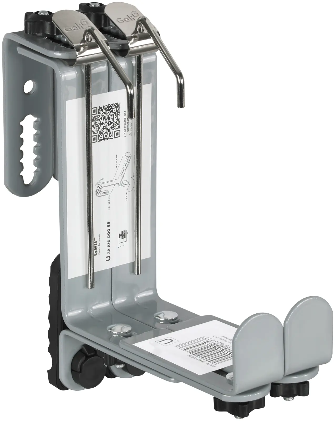 Geli Blumenkastenhalter universal Bandeisen 3-fach verstellbar betongrau - 2 Stück