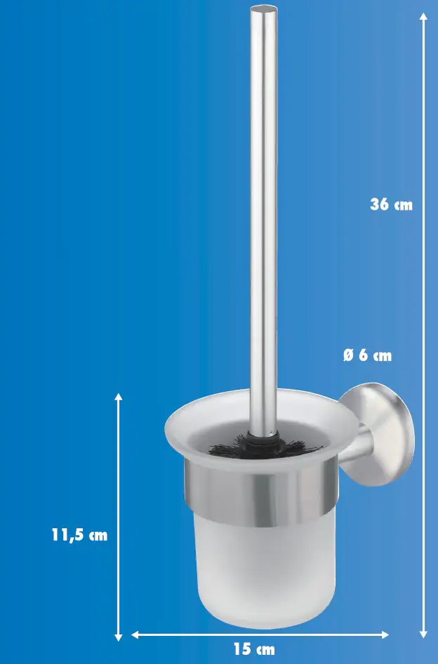 Trendline Toilettenbürstenhalter Edelstahl gebürstet Simple Round
