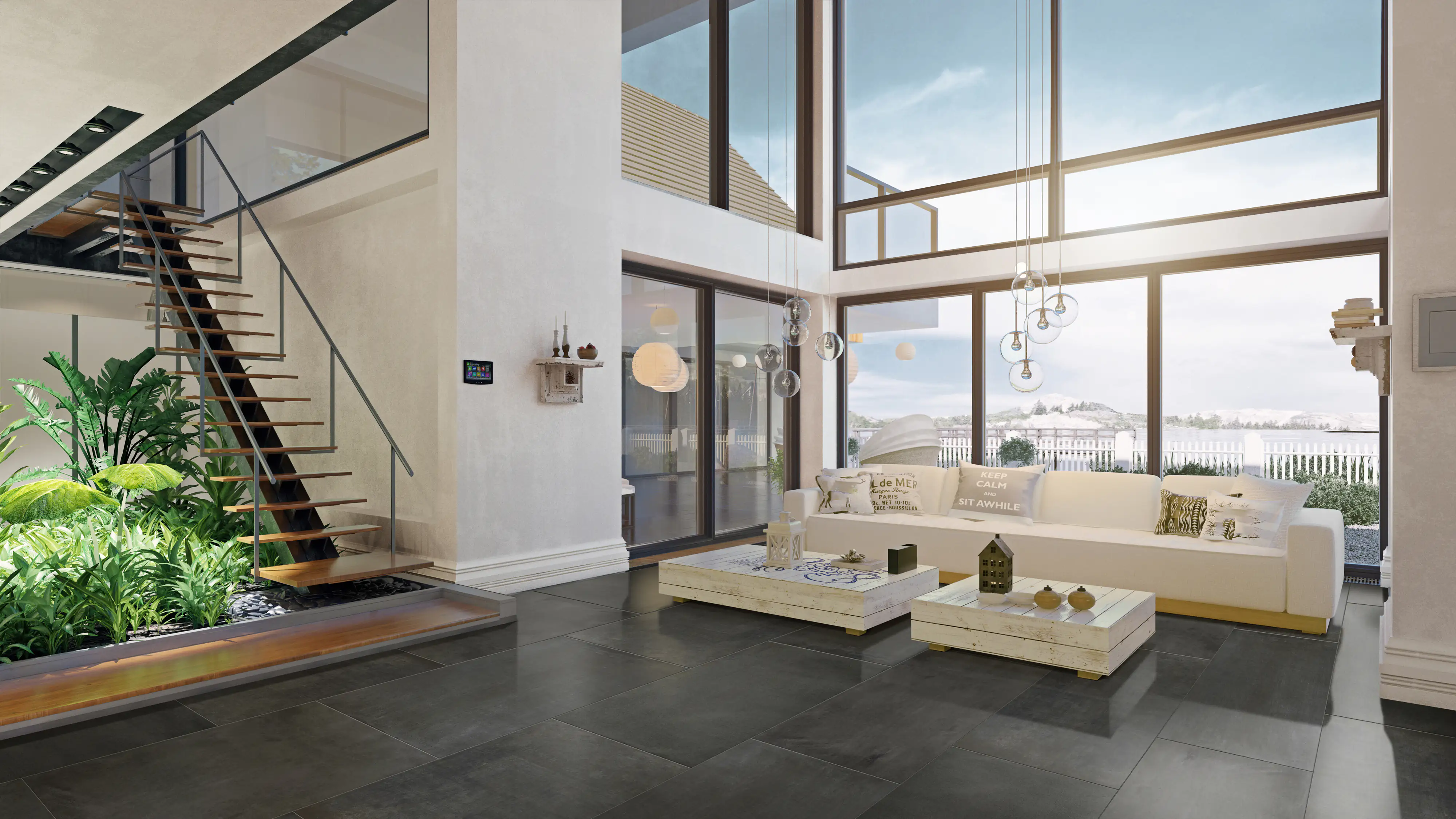 Wand- und Bodenfliese Feinsteinzeug Infinity 60 x 120 cm anthrazit