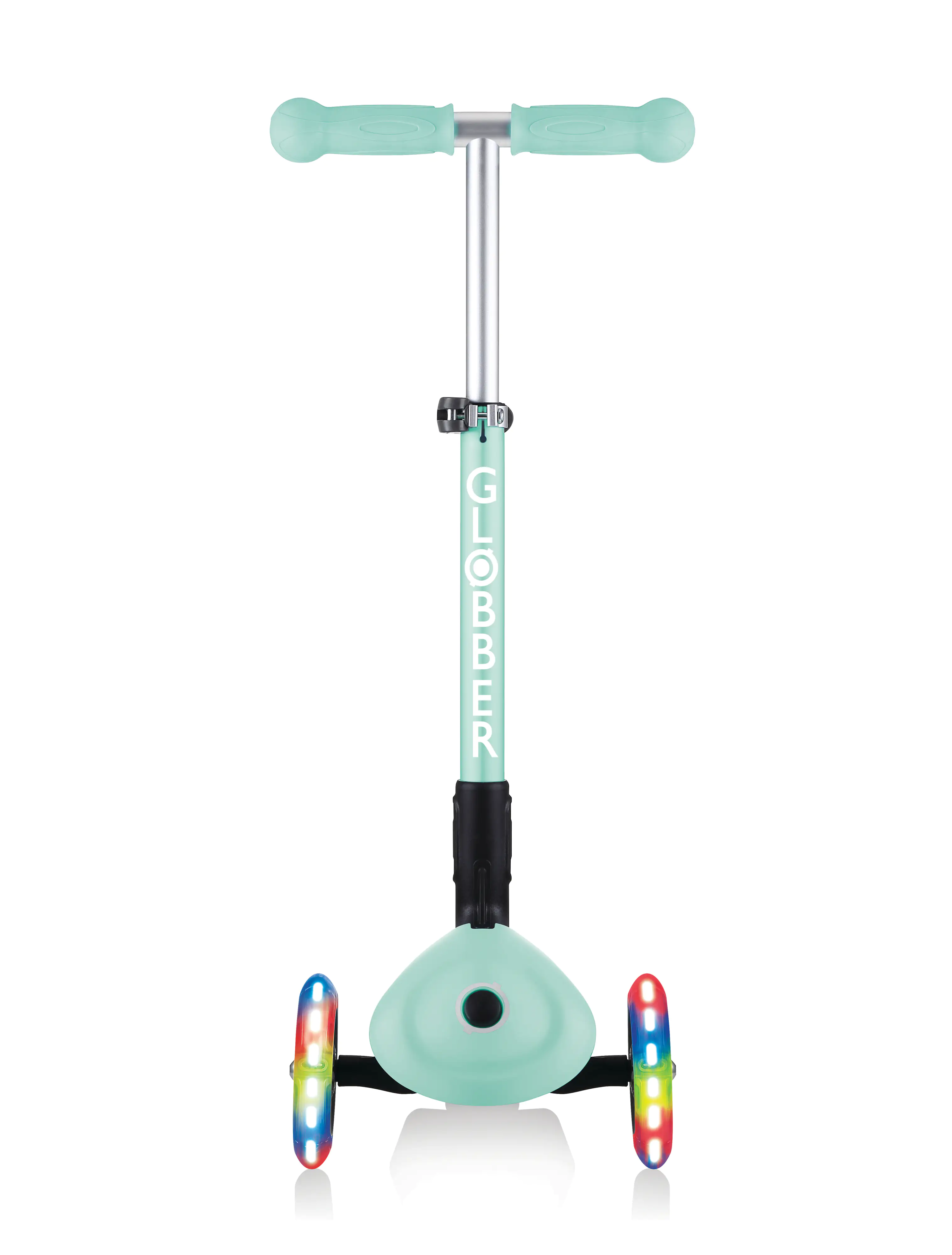 Globber Scooter Junior Foldable Lights mint-Tribal mit Leuchtrollen