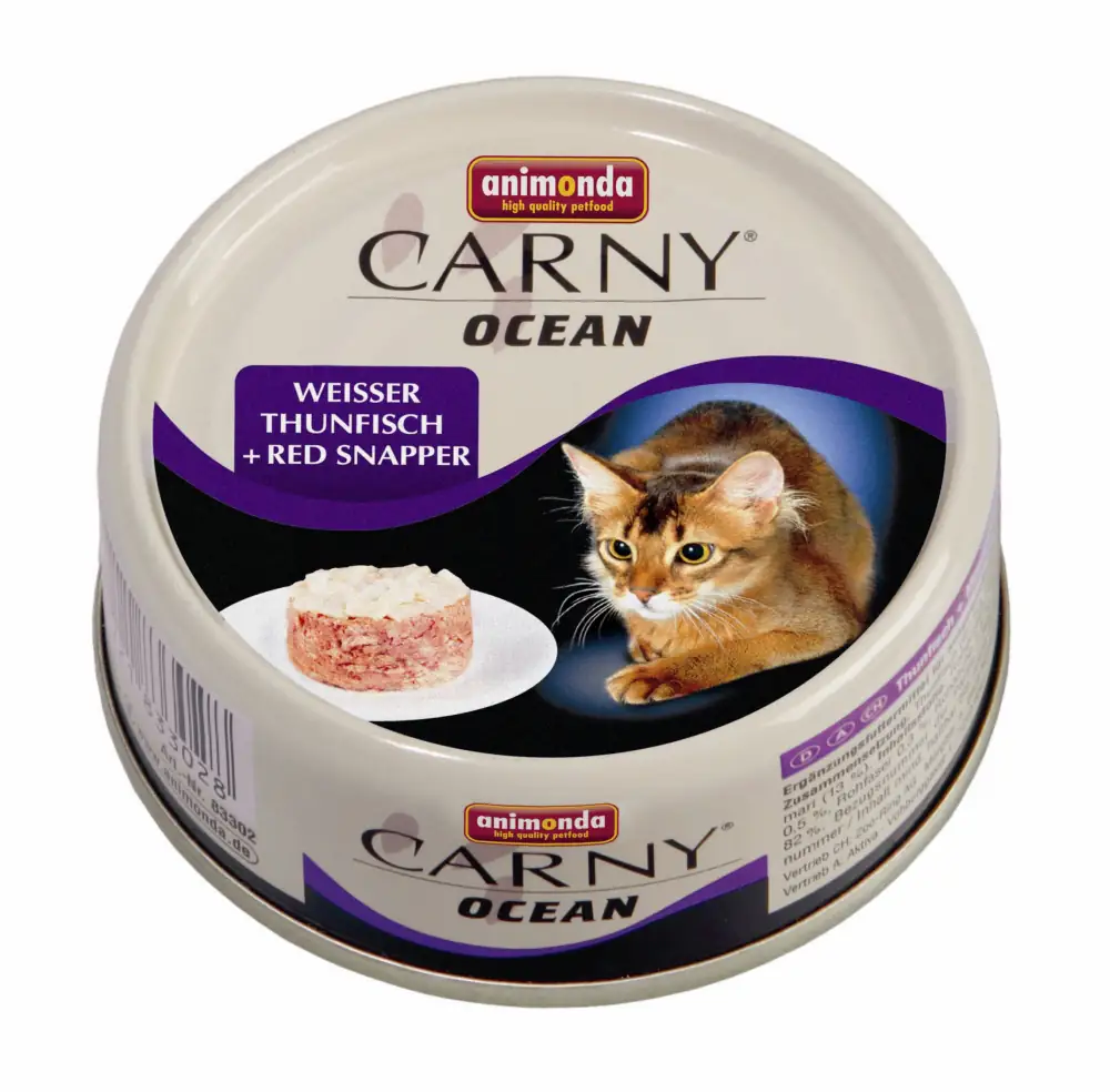 Animonda Carny Ocean Adult Katzennassfutter getreidefrei 80 g Weißer Thunfisch & Red Snapper