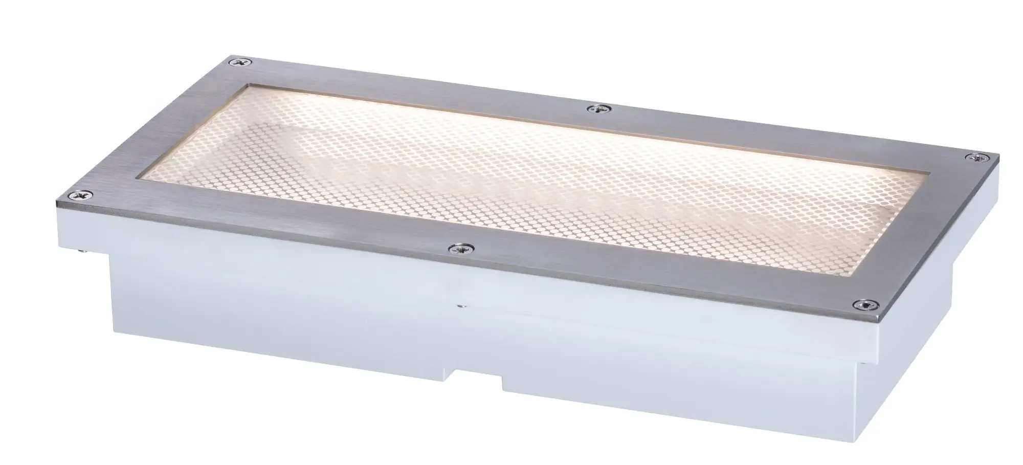 Paulmann LED Außen-Bodeneinbauleuchte Brick alu-grau 20 x 10 cm warmweiß